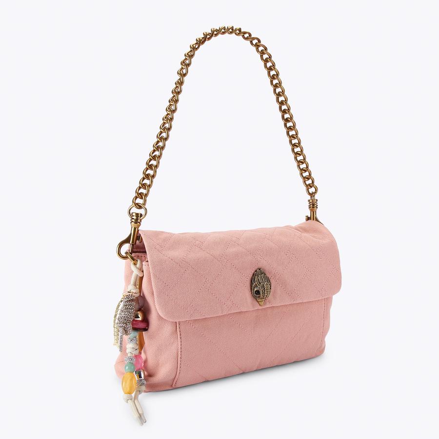 KENSINGTON XBODY Pale Pink Canvas Shoulder Bag by Kurt Geiger London