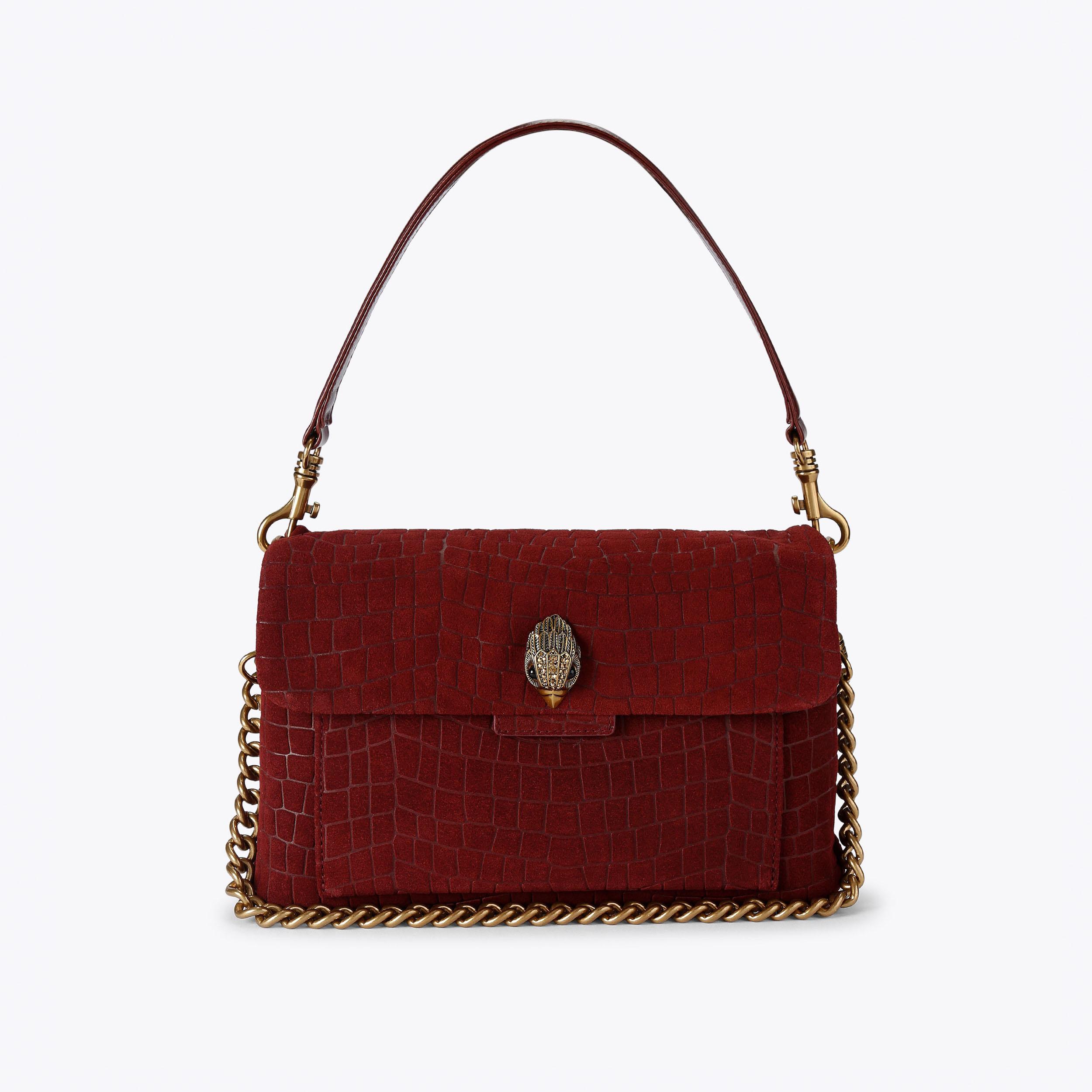 KENSINGTON XBODY Black Leather Shoulder Bag by Kurt Geiger London