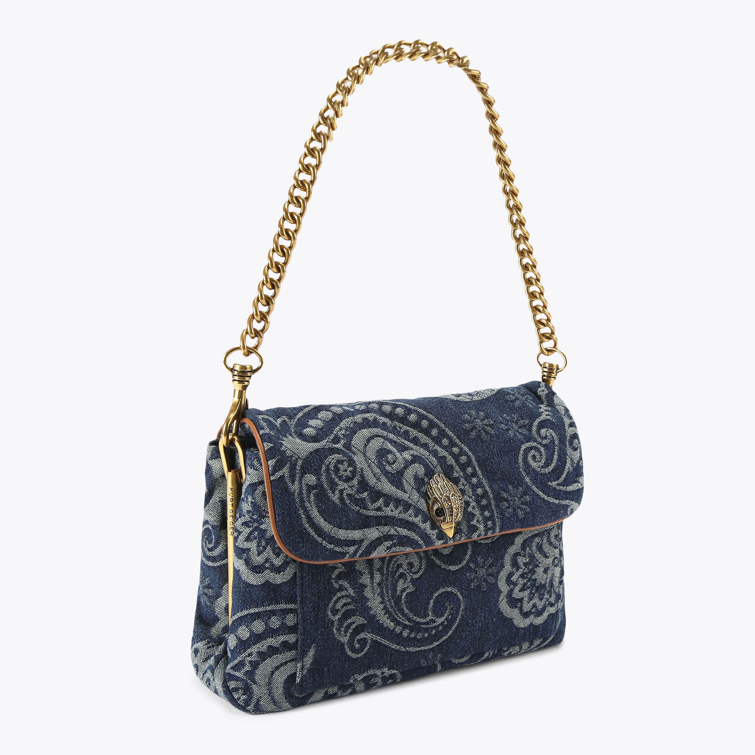 くぅ* CELIA SHOULDER BAG Denim Paisley Shoulder Bag by Kurt Geiger London アニメ