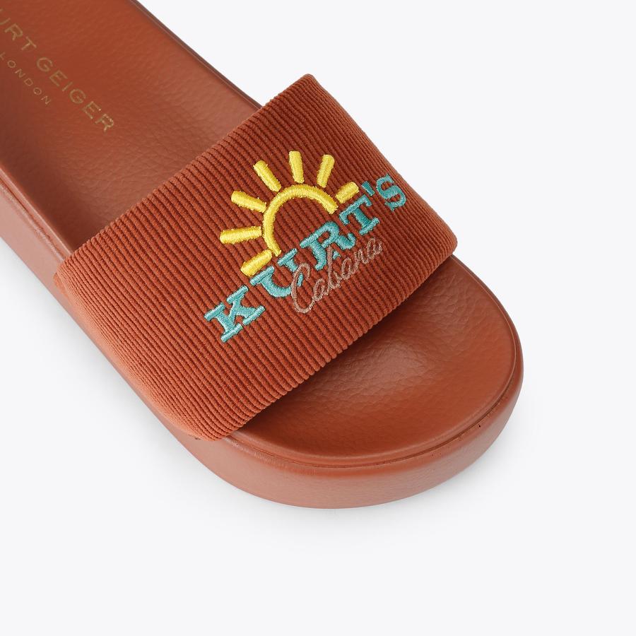 KC MEENA PLATFORM Rust Platform Sandals by Kurt Geiger London