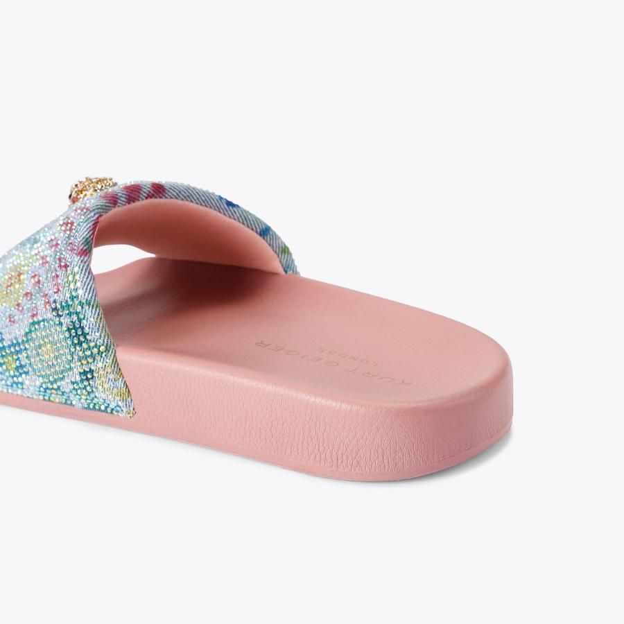 MEENA EAGLE Plae Blue Denim Sandal by Kurt Geiger London