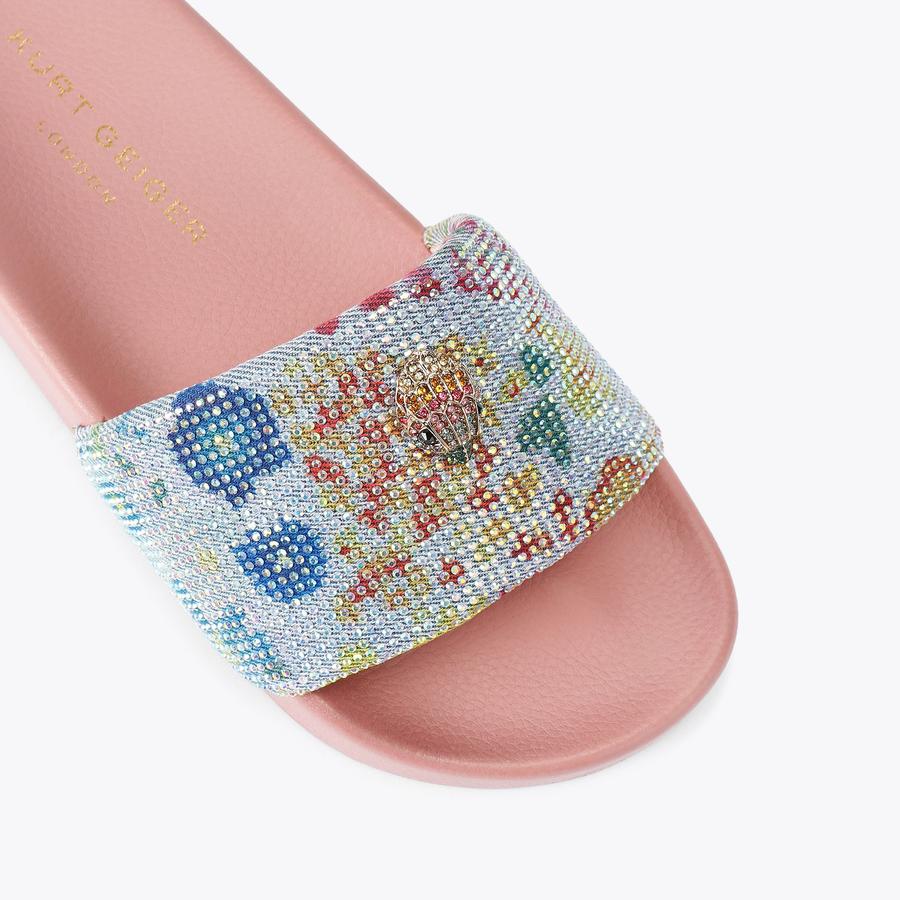 MEENA EAGLE Plae Blue Denim Sandal by Kurt Geiger London