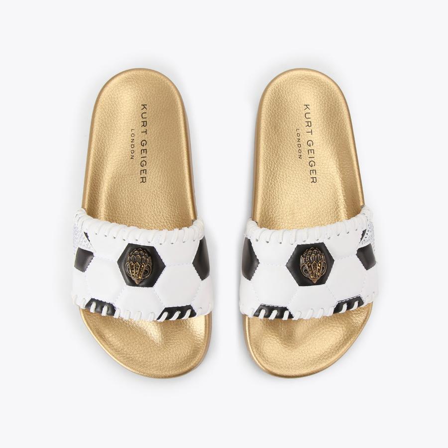 MEENA EAGLE FOOTY Football Slide On Sandal by Kurt Geiger London