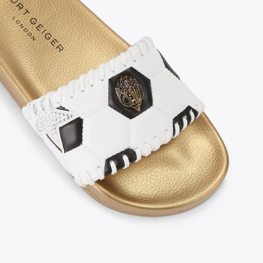 MEENA EAGLE FOOTY Football Slide On Sandal by Kurt Geiger London