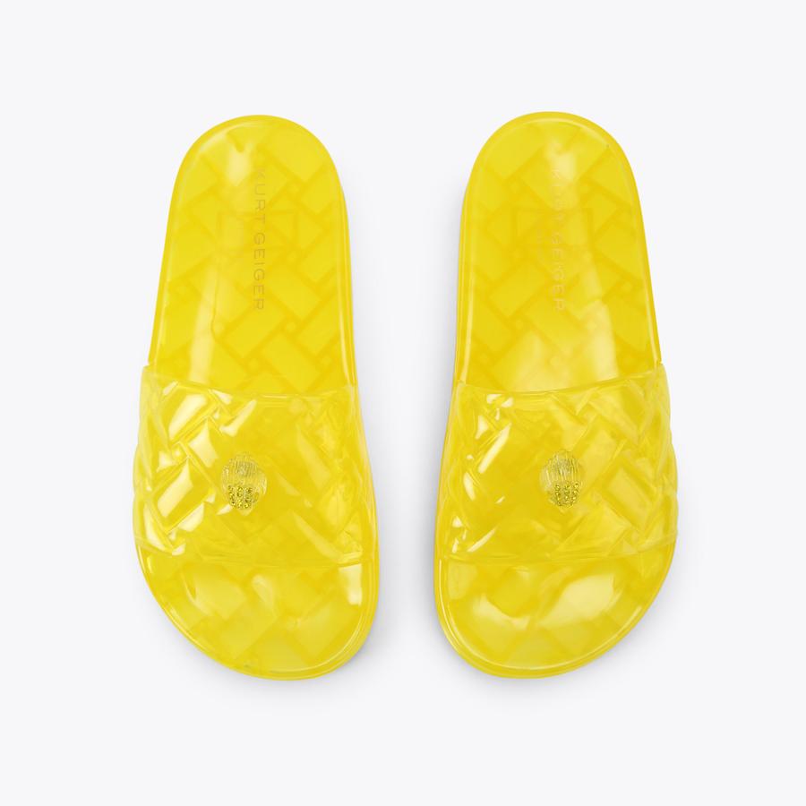 極美品　YELLO　GINGER MULES Mサイズ MEENA JELLY Yellow Sandal by Kurt Geiger London