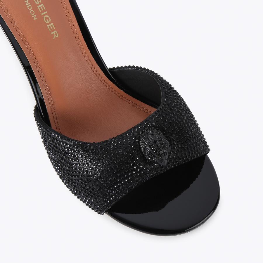 OXFORD HEEL MULE DR Oxford Crystal High Mule Heel by Kurt Geiger