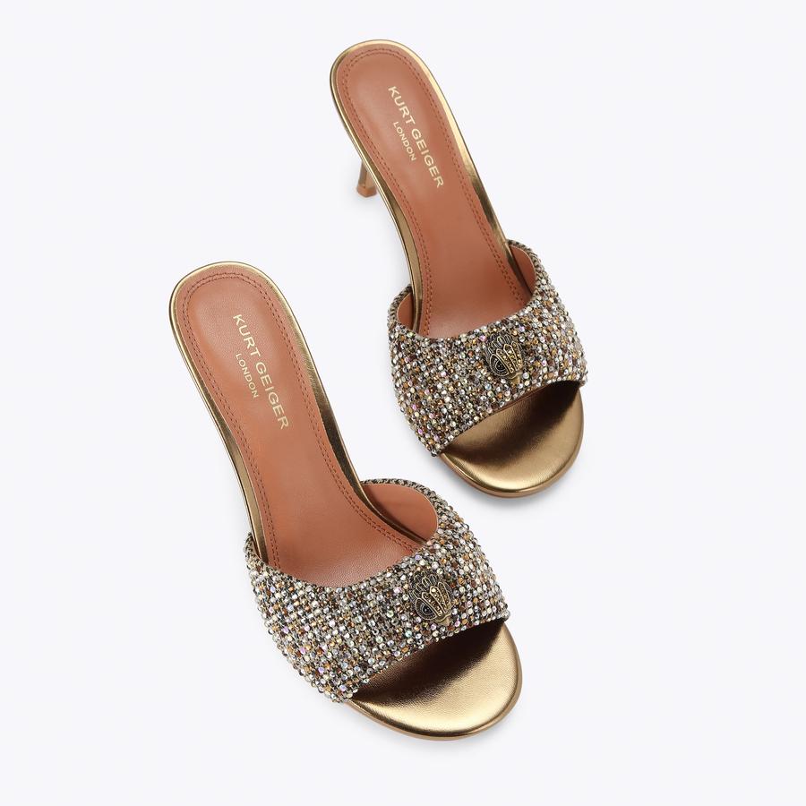 OXFORD HEEL MULE 75 Houndstooth Crystal High Mule Heel by Kurt