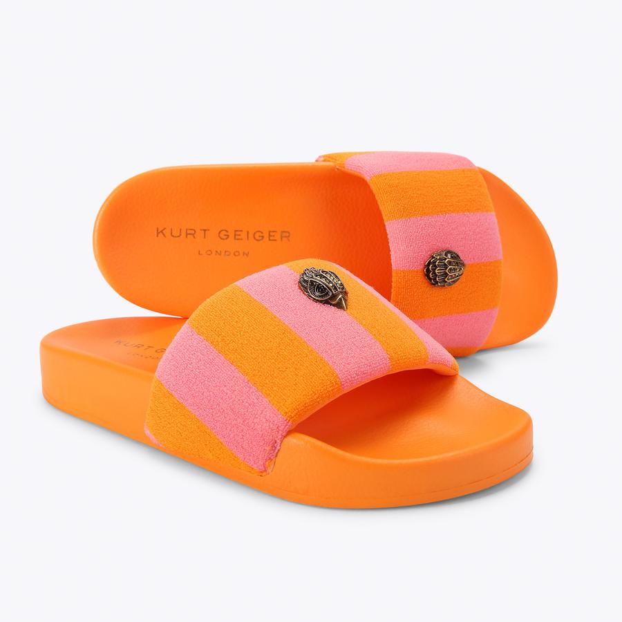KC MEENA EAGLE Pink and Orange Stripe Sandal by Kurt Geiger London