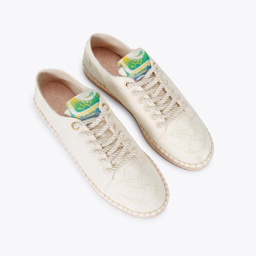 KC SOUTHBANK ESPADRILLE White Canvas Espadrille Sandal by Kurt