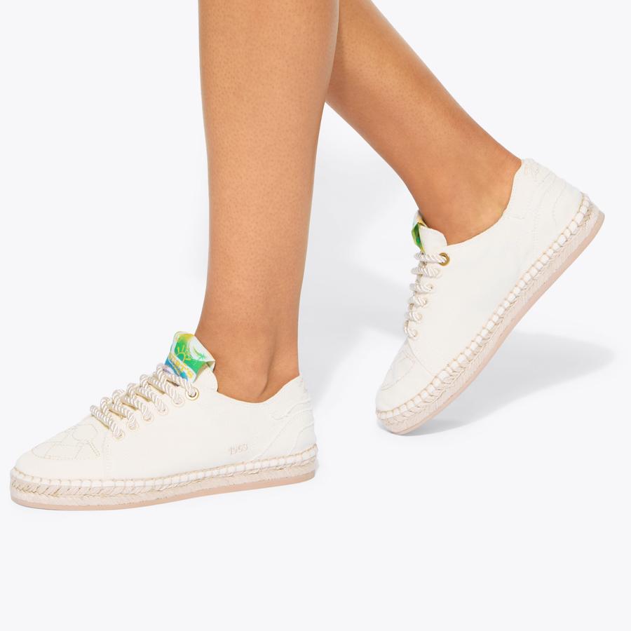 KC SOUTHBANK ESPADRILLE White Canvas Espadrille Sandal by Kurt