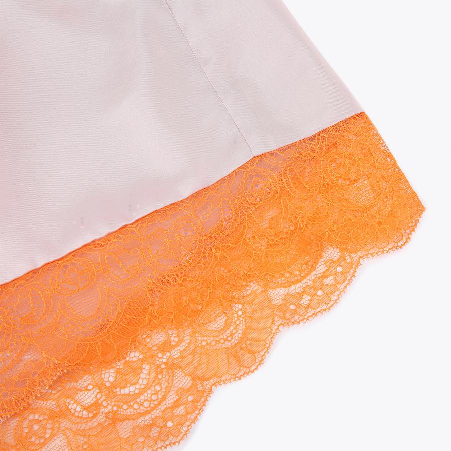 CAMI AND SHORT SET Peach Trimmed Pyjama Set by Kurt Geiger London