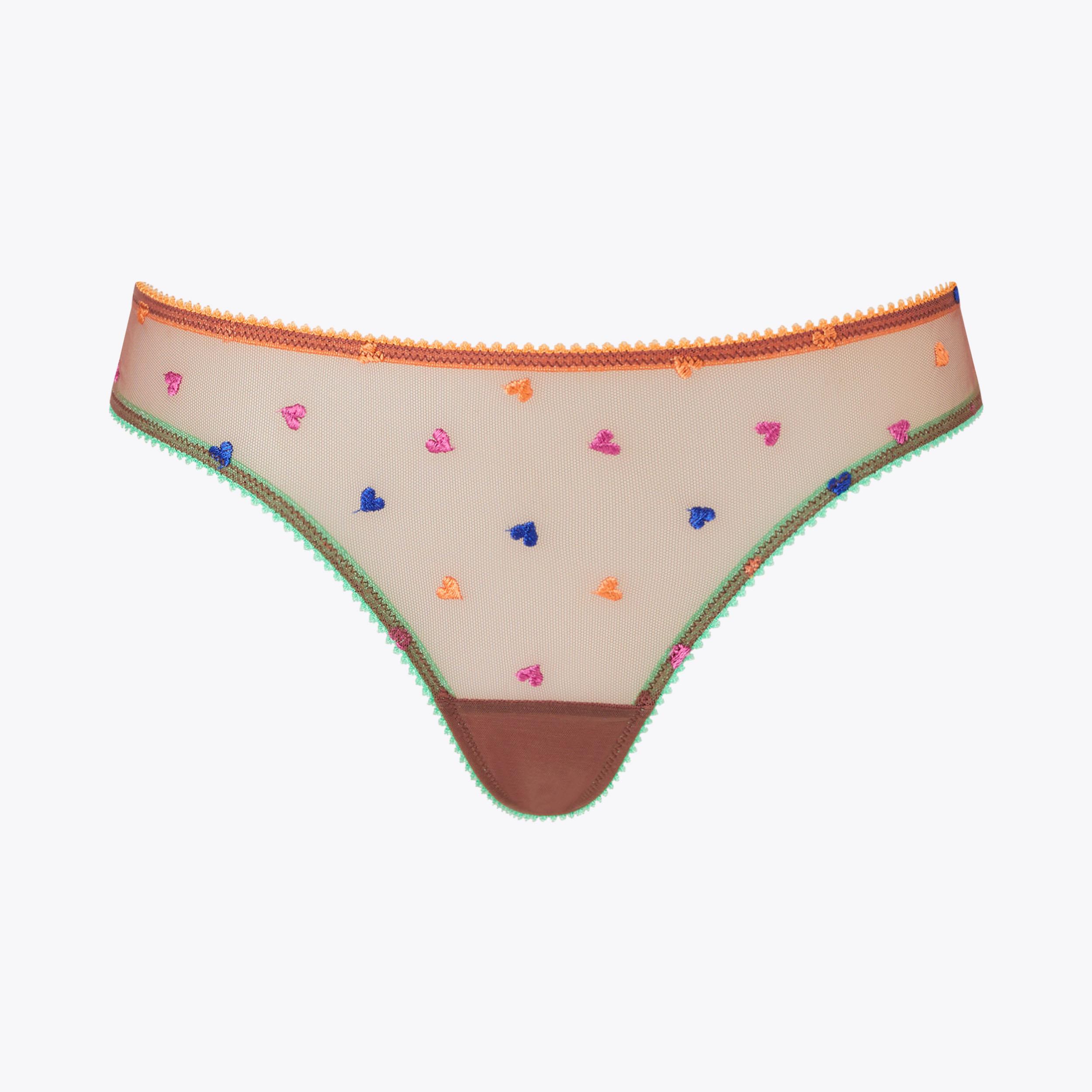 アート・デザイン・音楽 Brief Encounters: Underwear Inspires Art BRAZILIAN BRIEFS Blush Heart Embroidered Briefs by Kurt Geiger London