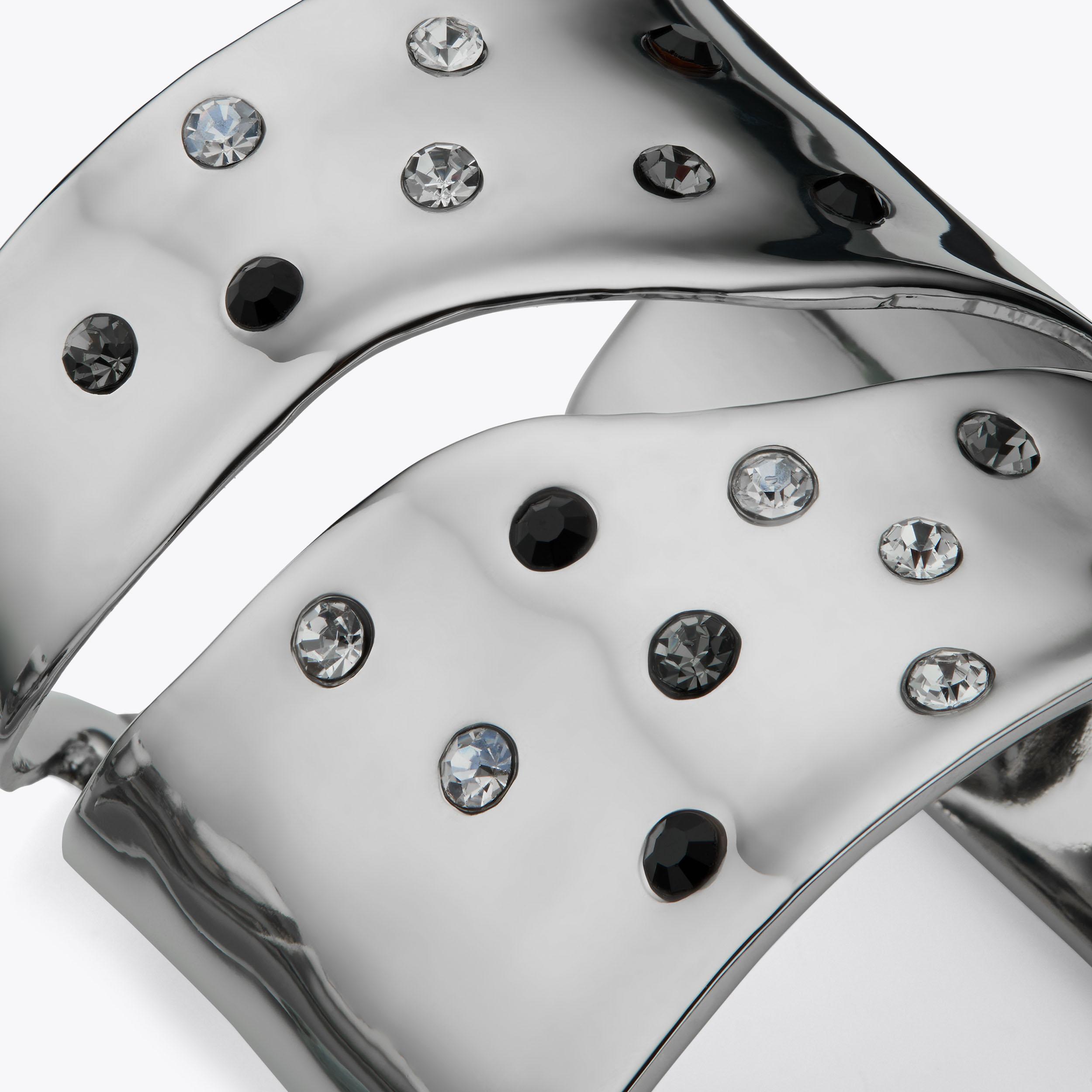 XL MIXED GEM METAL CUFF Silver Mixed Gem Metal Cuff Bracelet by Kurt ...