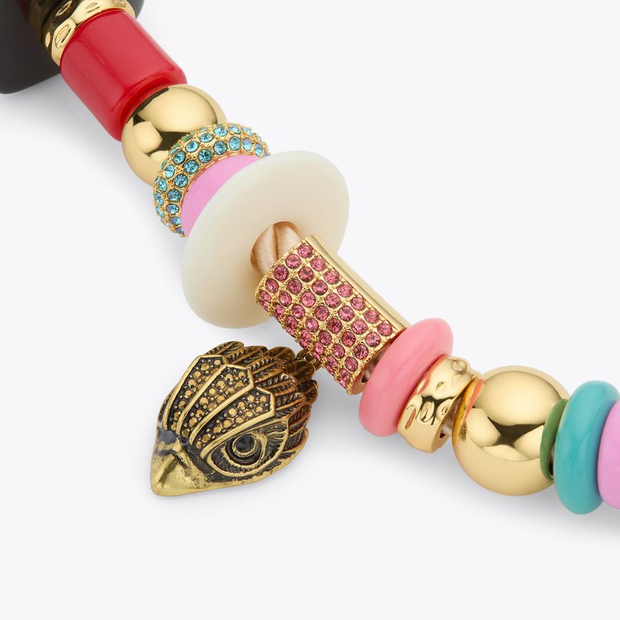 MULTI BEAD EAGLE NECKLACE Beaded Rope Necklace by Kurt Geiger London