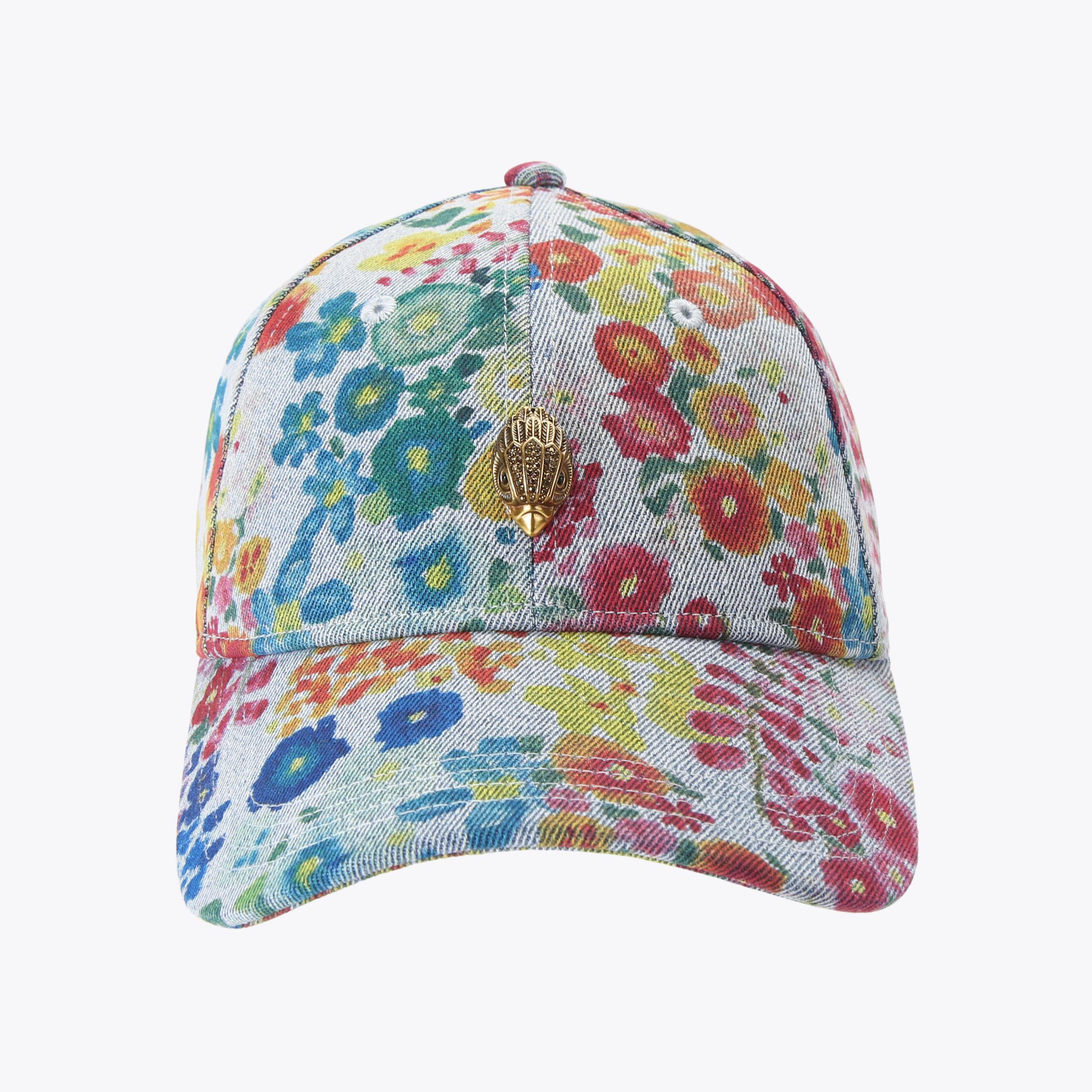 KENSINGTON BOW CAP Floral Printed Cap by Kurt Geiger London