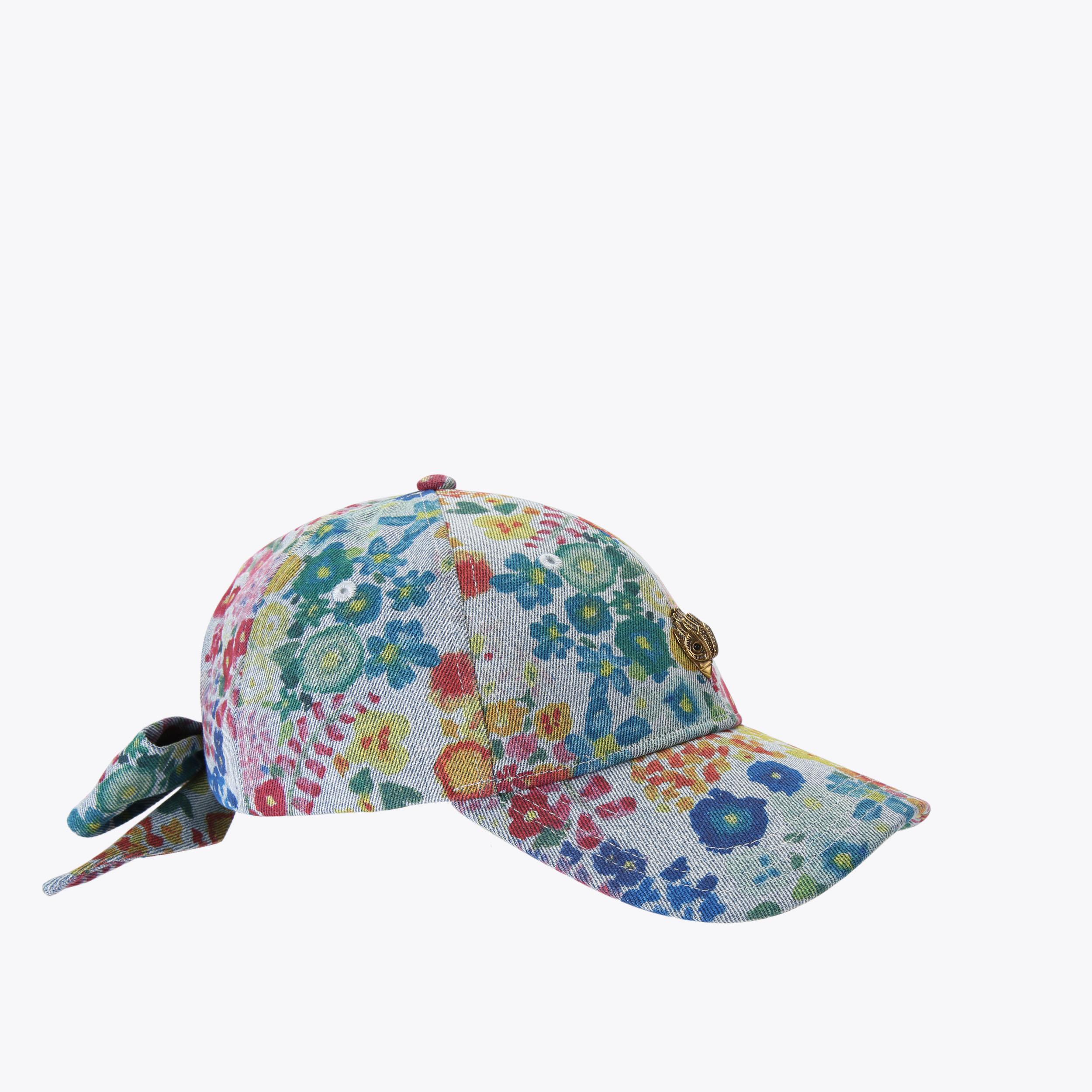 KENSINGTON BOW CAP Floral Printed Cap by Kurt Geiger London