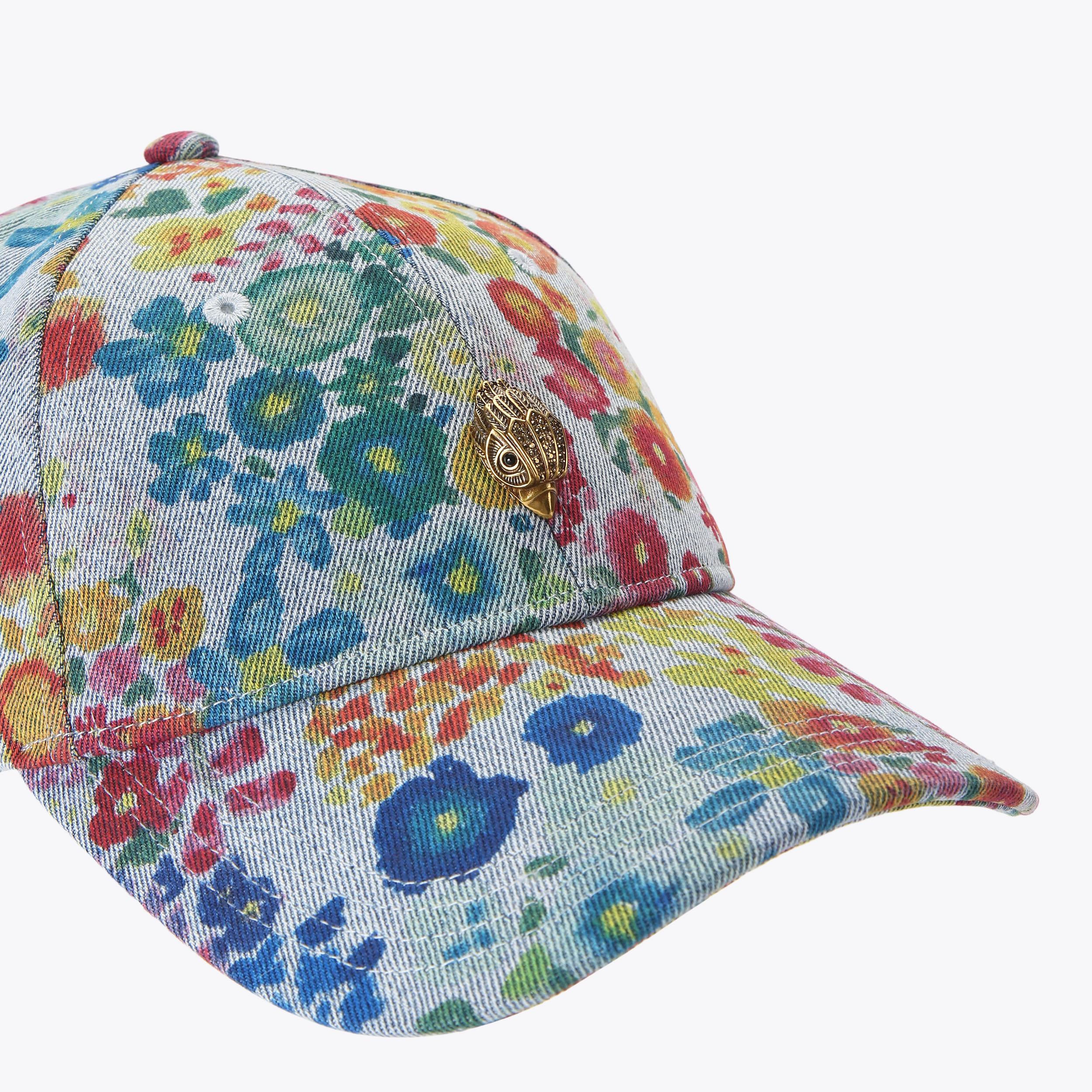 KENSINGTON BOW CAP Floral Printed Cap by Kurt Geiger London