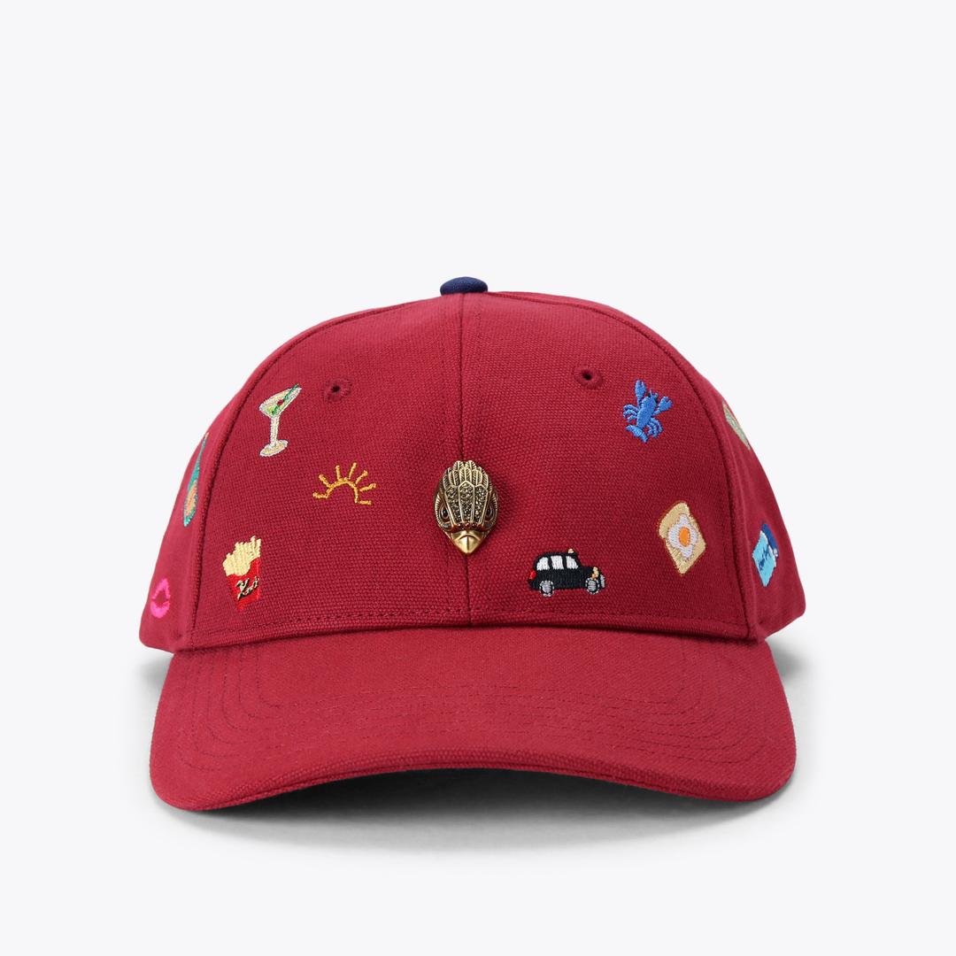 MICRO CHARMS CAP Dark Red Cotton Micro Charms by Kurt Geiger London — Kurt Geiger London