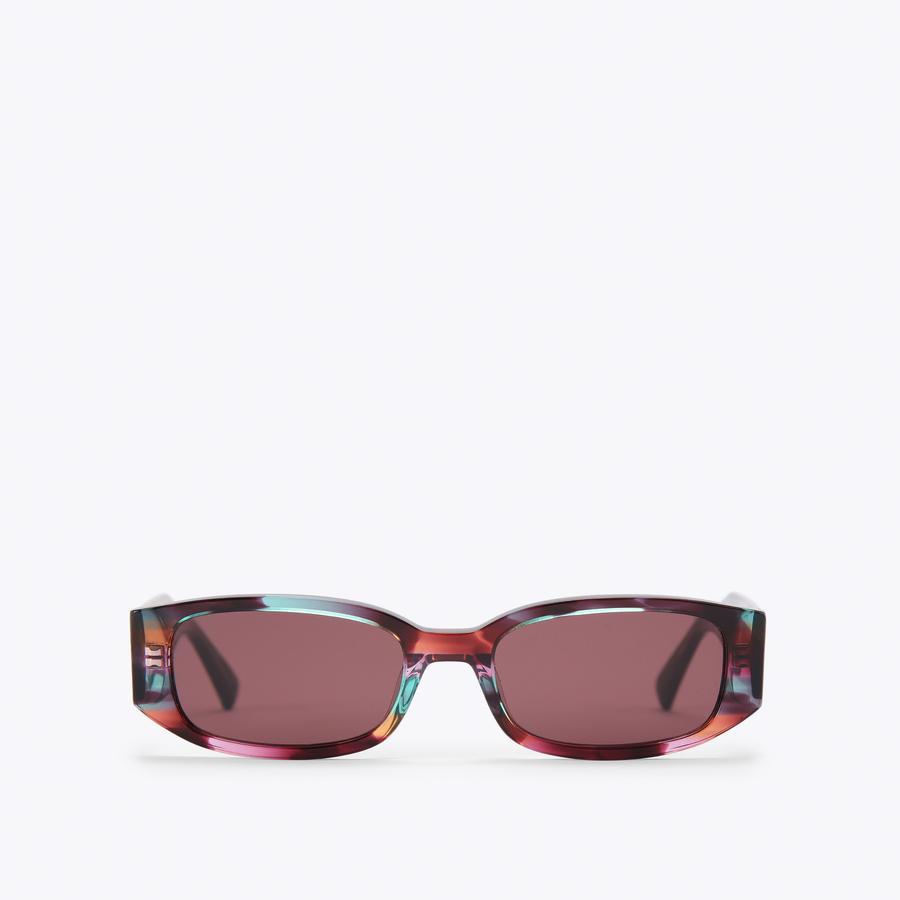 SM KENSINGTON RECTANGLE Purple Handmade Acetate Sunglasses by Kurt