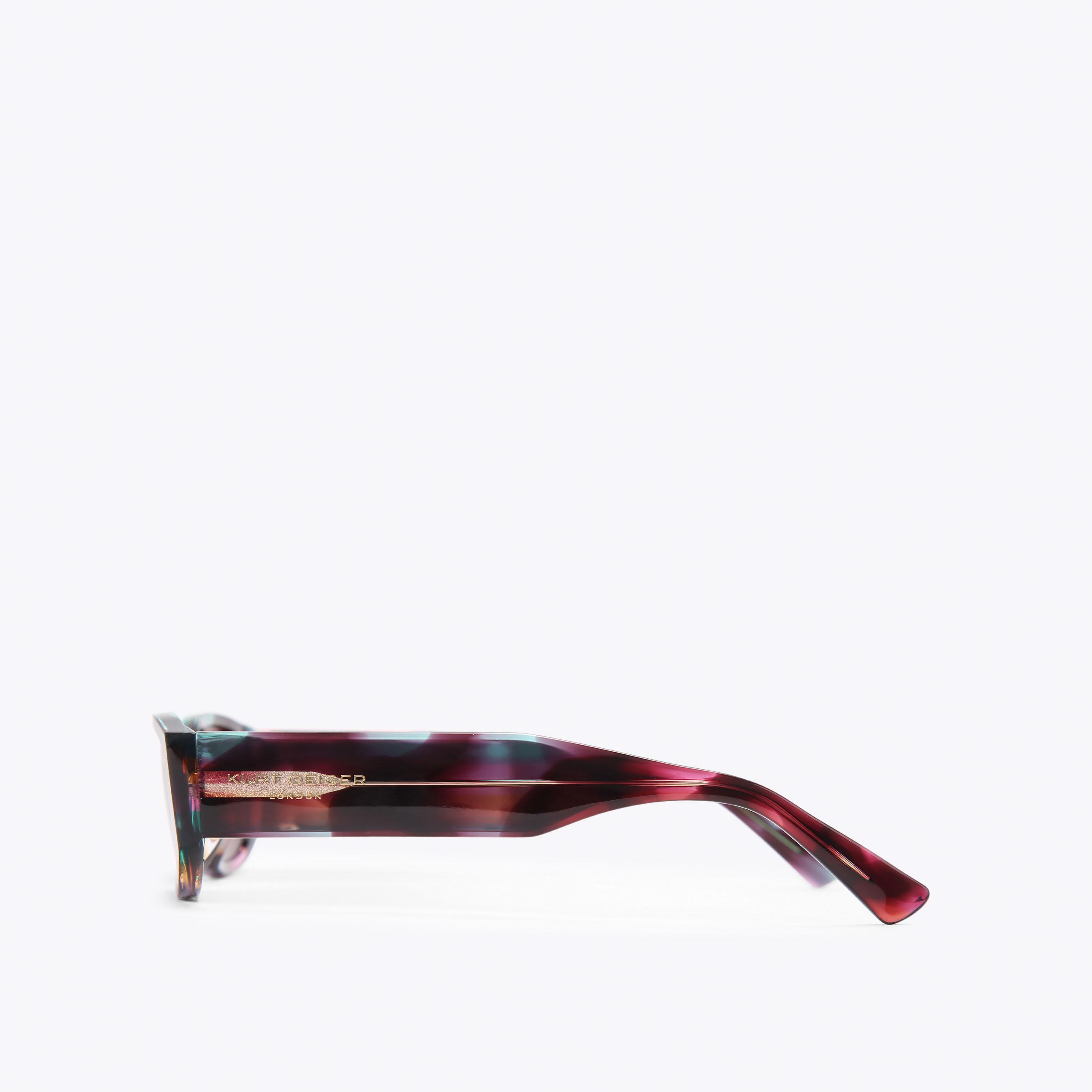 SM KENSINGTON RECTANGLE Purple Handmade Acetate Sunglasses by Kurt