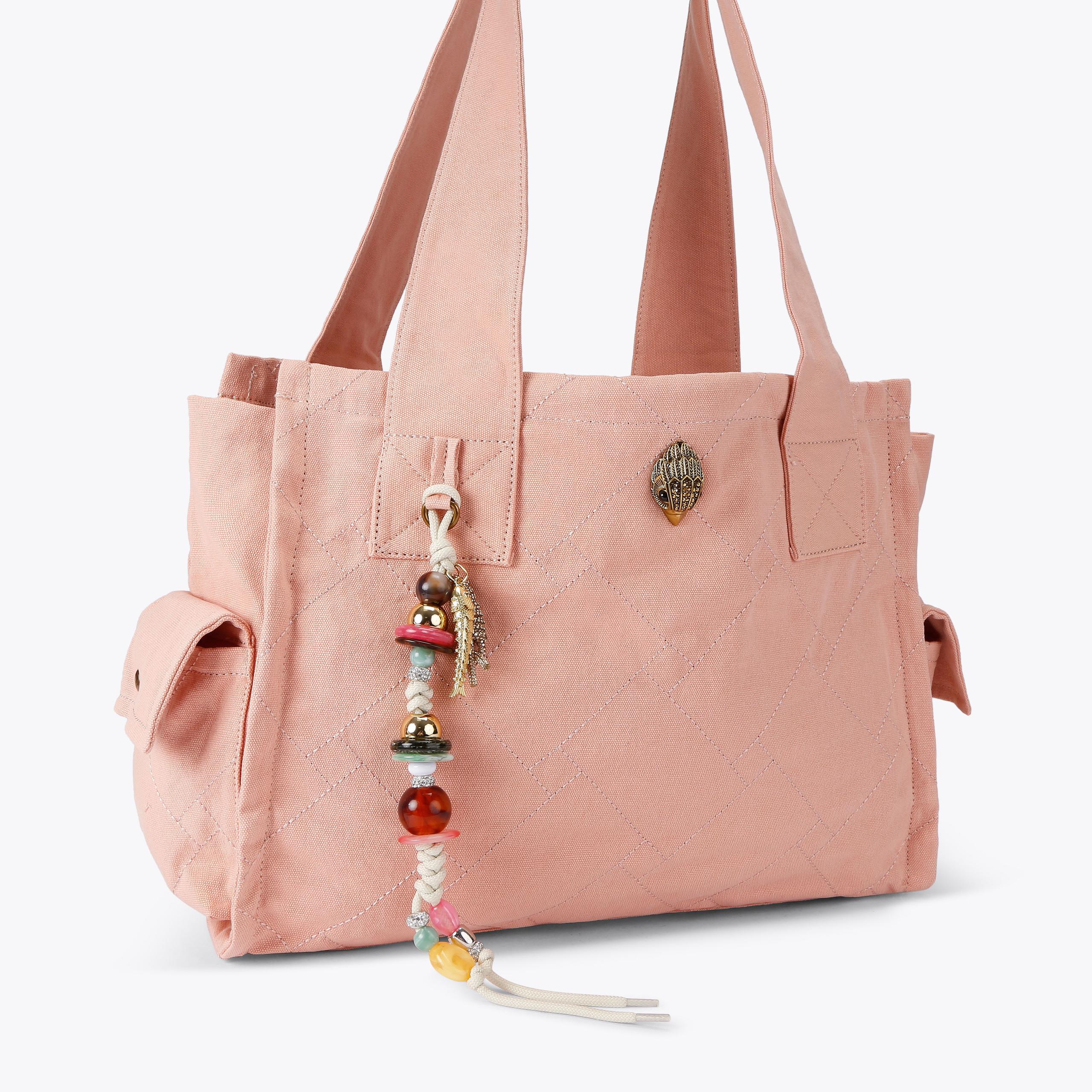CELIA TOTE BAG Pale Pink Canvas Tote Bag by Kurt Geiger London