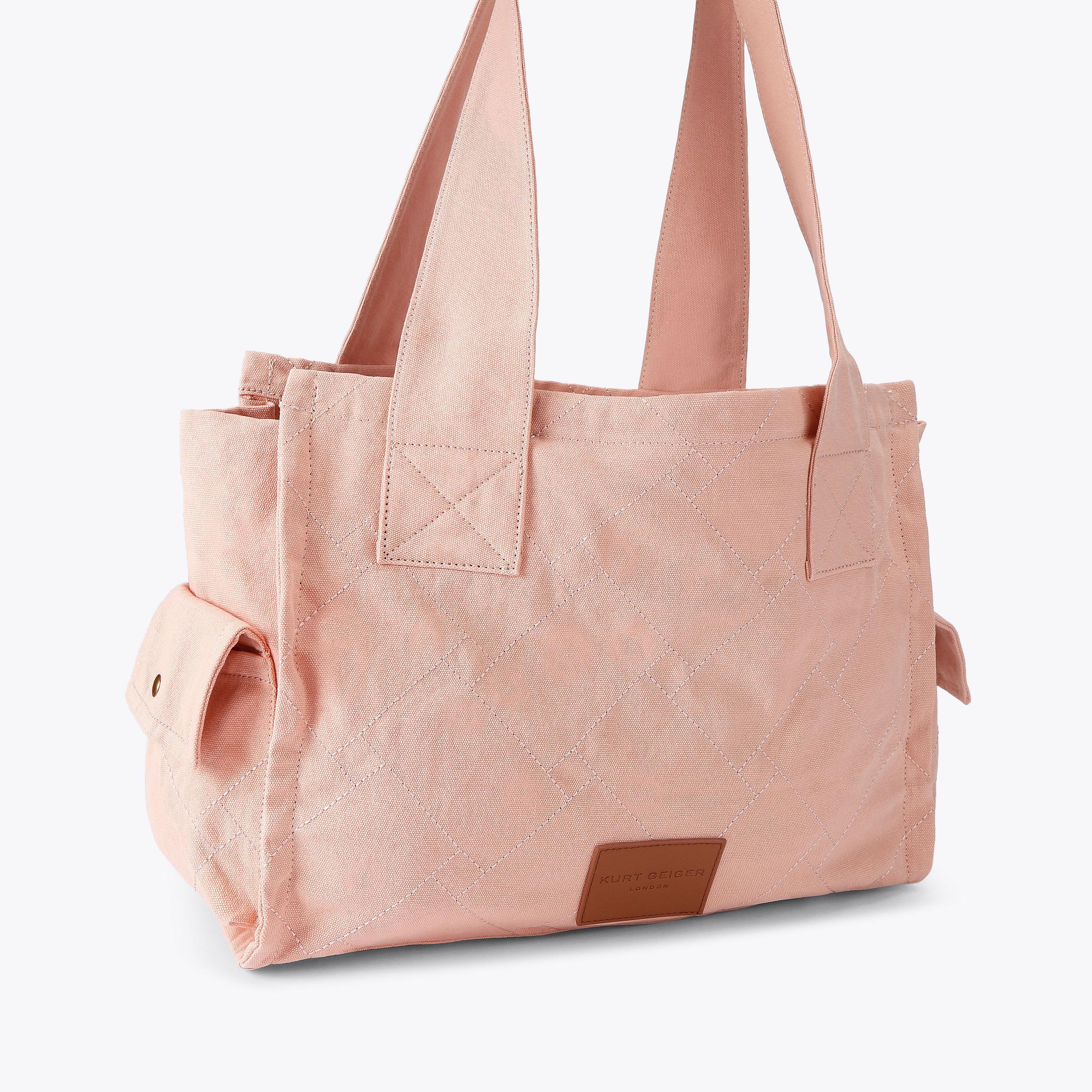 CELIA TOTE BAG Pale Pink Canvas Tote Bag by Kurt Geiger London