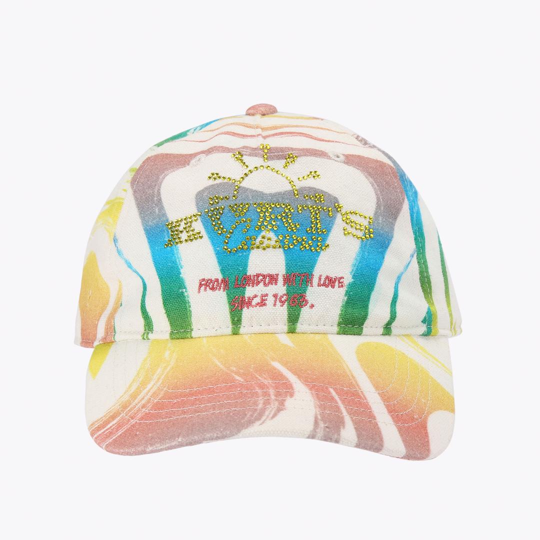 KC PRINTED HOTFIX CAP Rainbow Swirl Hotfix Cap by Kurt Geiger London — Kurt Geiger London