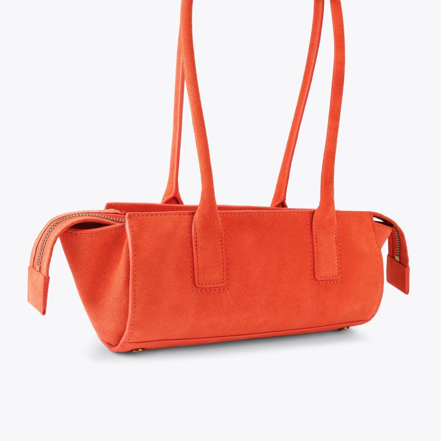 バッグ TENDER PERSON 20SS CORAL SHOULDER BAG SLOANE EASTWEST SHOULDER Orange Suede Shoulder Bag by Kurt Geiger