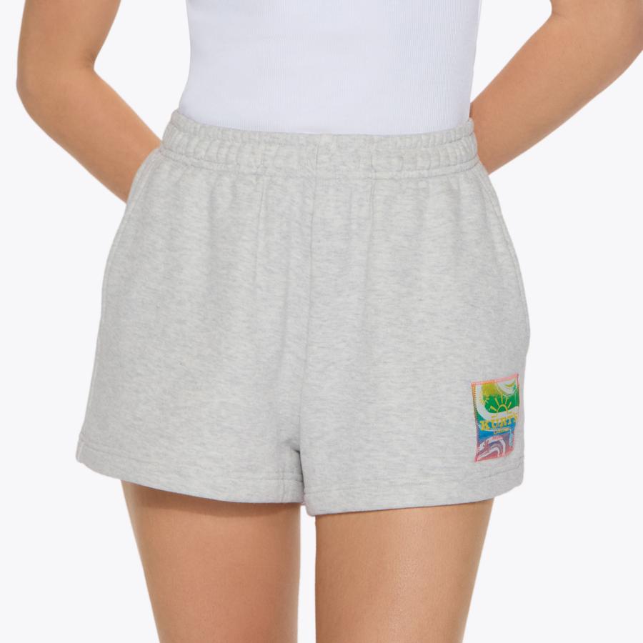 KC SHORTY SHORTS Grey Cotton Shorts by Kurt Geiger London