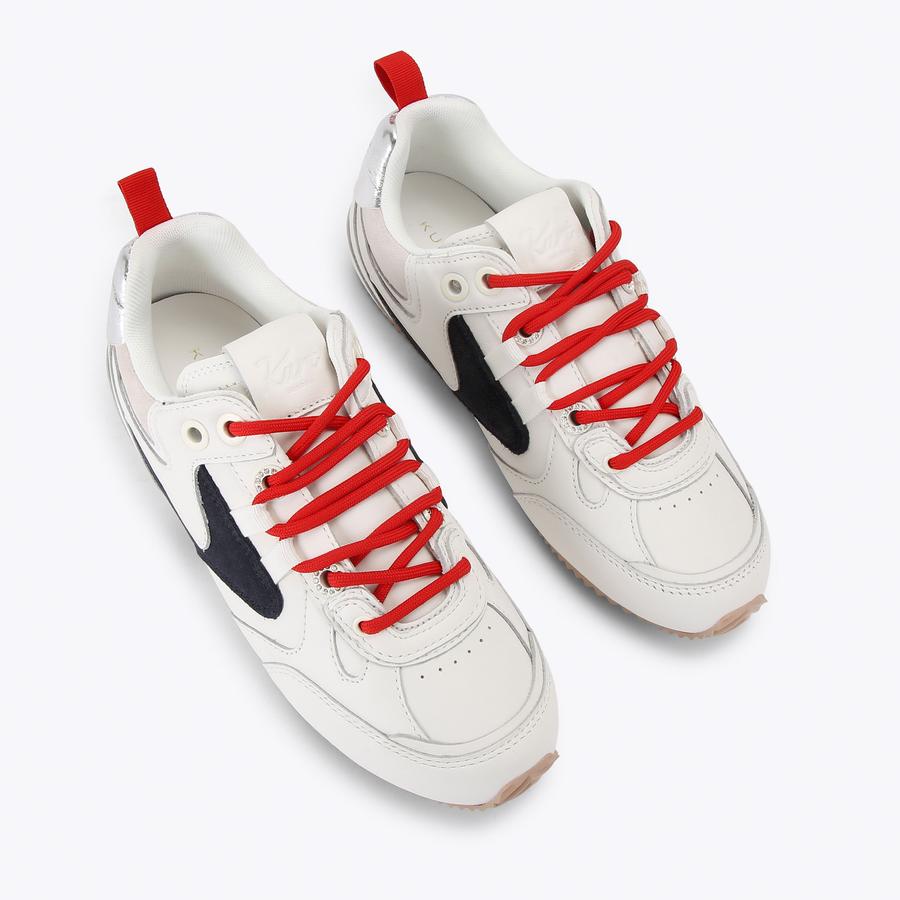 K SLIM RUNNER Red Lace Up Sneaker by Kurt Geiger London