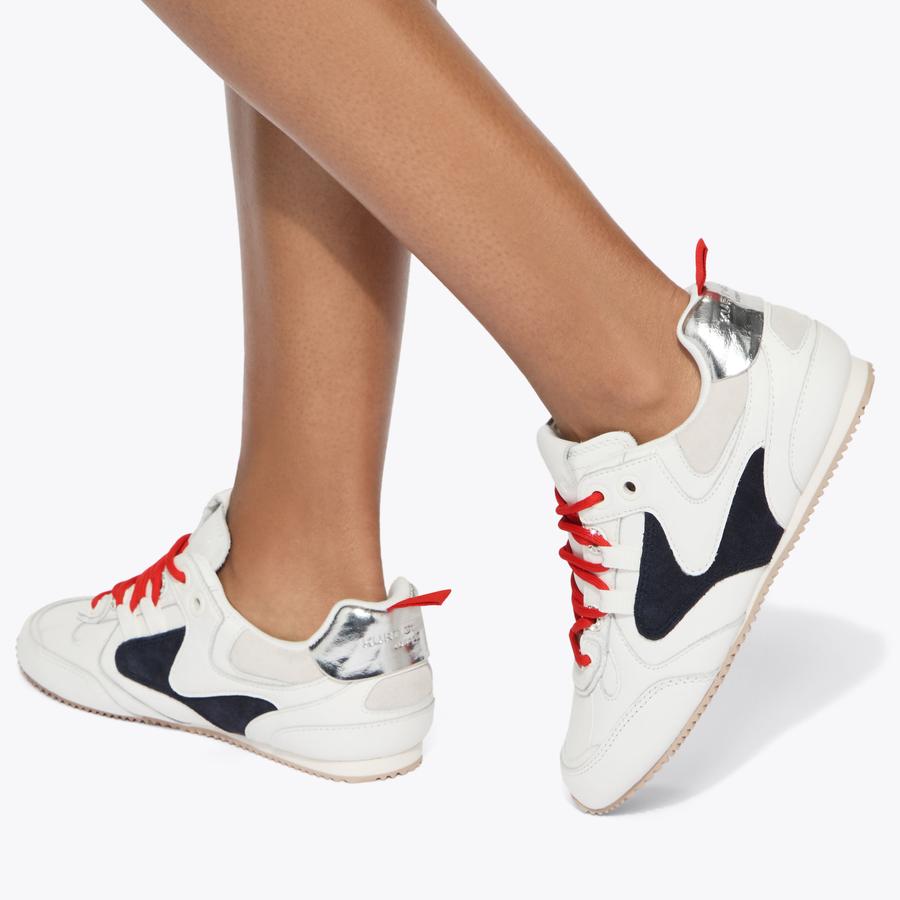 K SLIM RUNNER Red Lace Up Sneaker by Kurt Geiger London