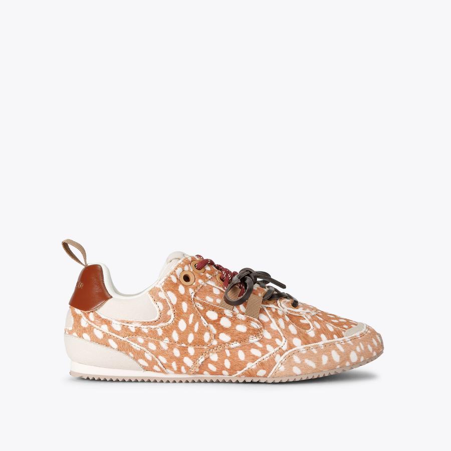 K SLIM RUNNER Deer Print Calfhair Leather Sneaker by Kurt Geiger