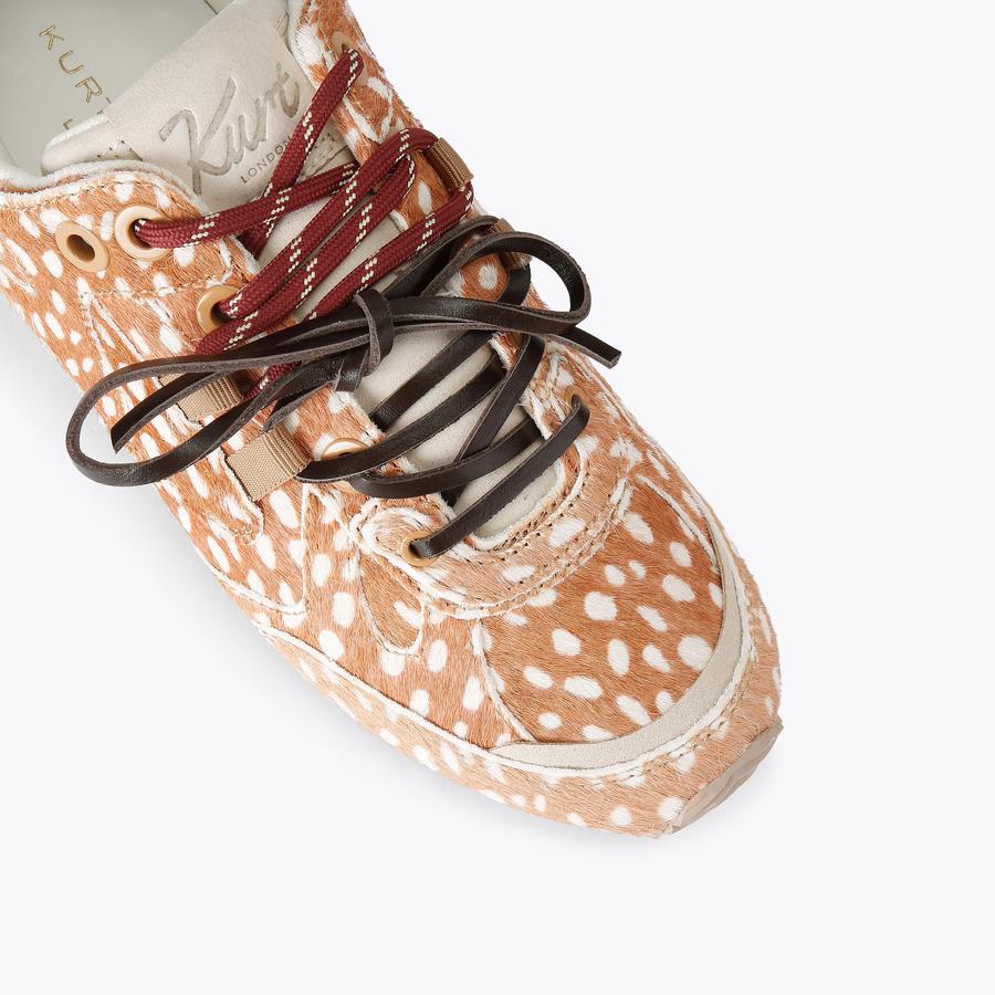 K SLIM RUNNER Deer Print Calfhair Leather Sneaker by Kurt Geiger