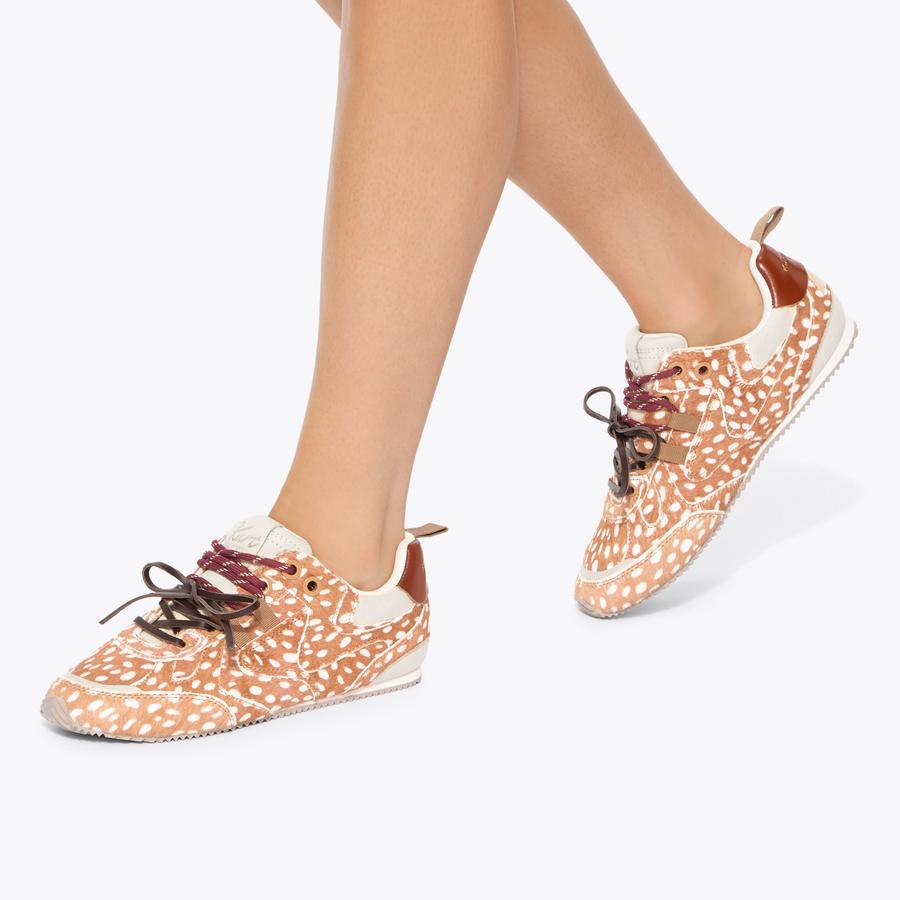 K SLIM RUNNER Deer Print Calfhair Leather Sneaker by Kurt Geiger