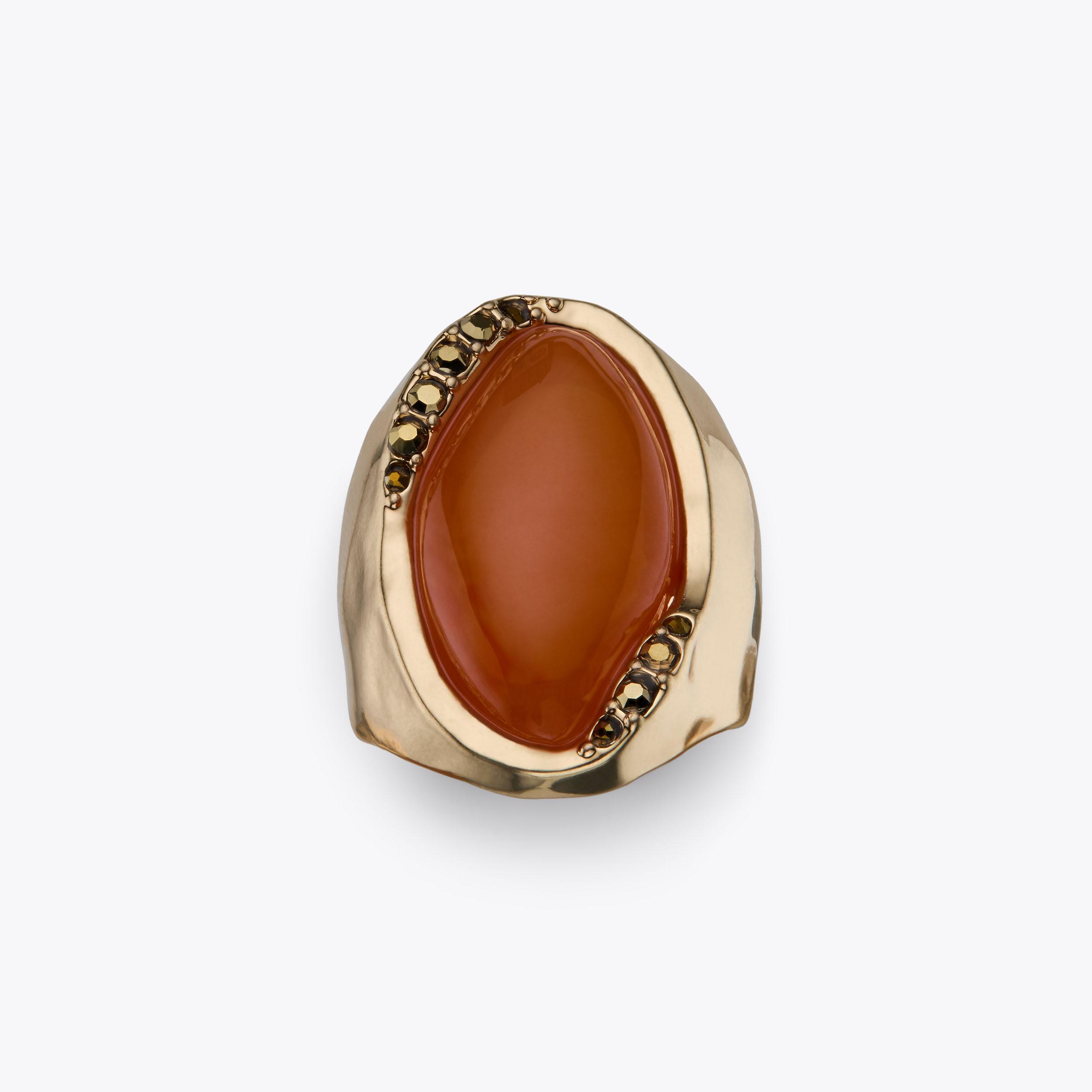 LG STONE RING Orange Stone Ring by Kurt Geiger London