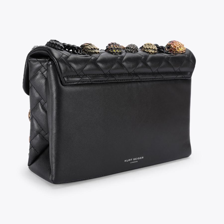 KENSINGTON BAG EAGLES Black Leather Kensington Bag by Kurt Geiger