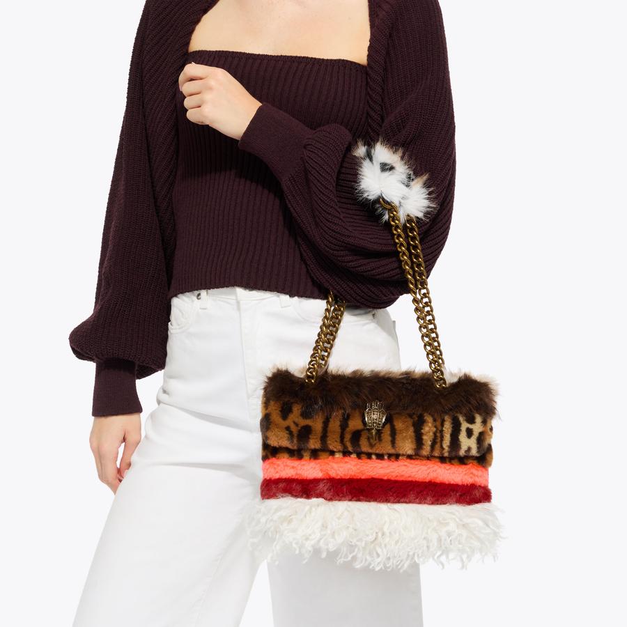 KENSINGTON F FUR BAG Faux Fur Kensington Bag by Kurt Geiger London