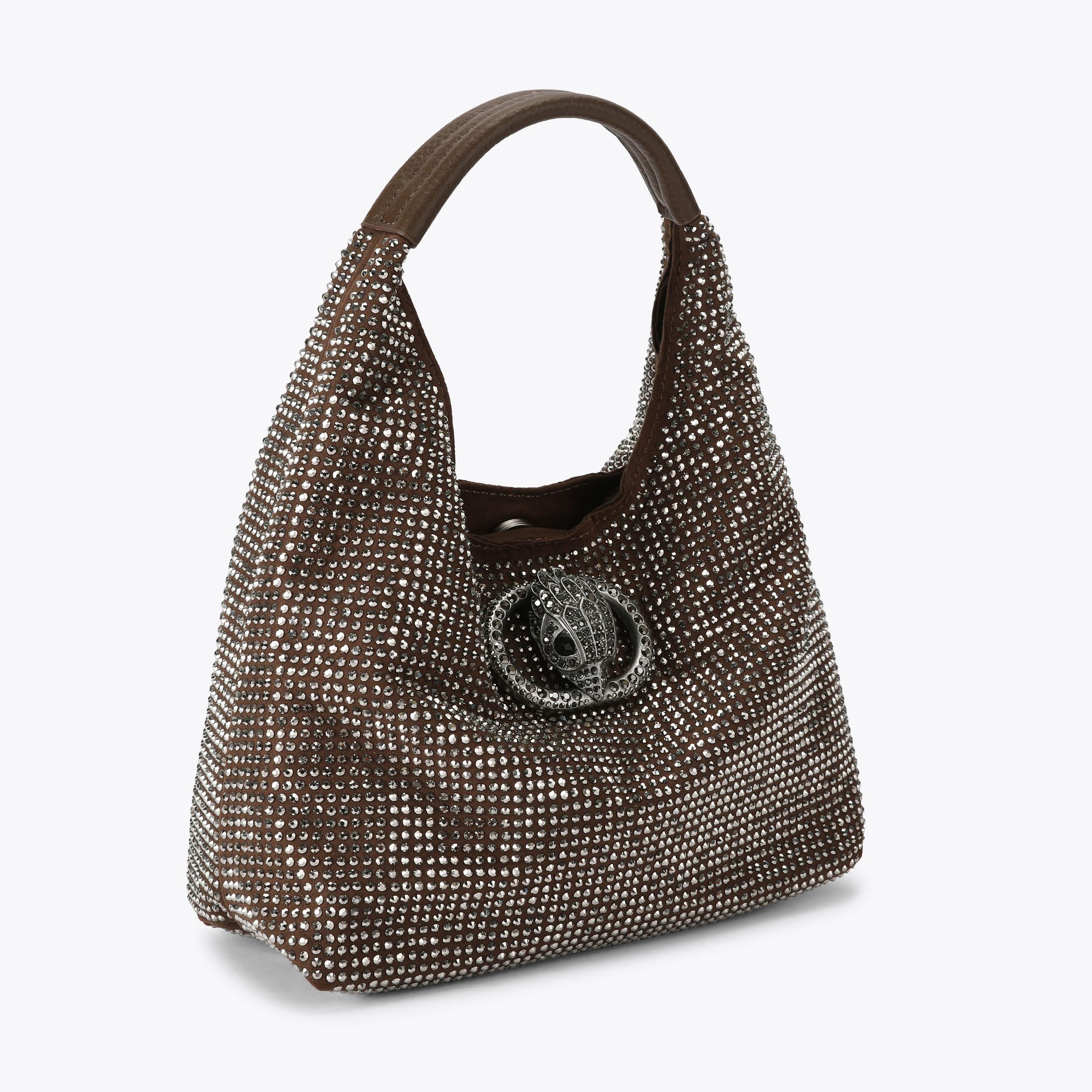 CHELSEA SM SLOUCH HOBO Brown Crystal Hobo Bag by Kurt Geiger London
