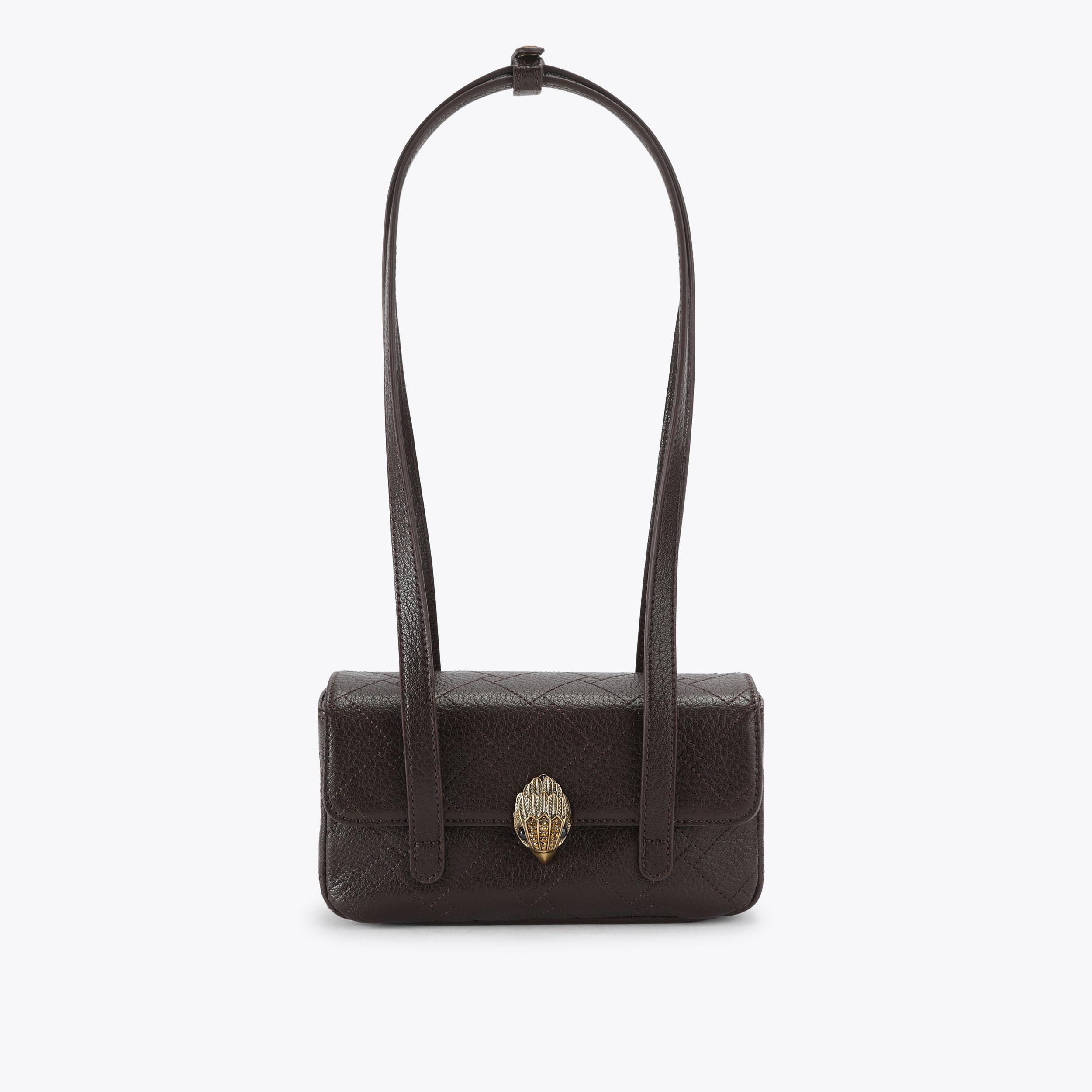 MINI OXFORD SH STRAPS Brown Quilted Shoulder Bag by Kurt Geiger London