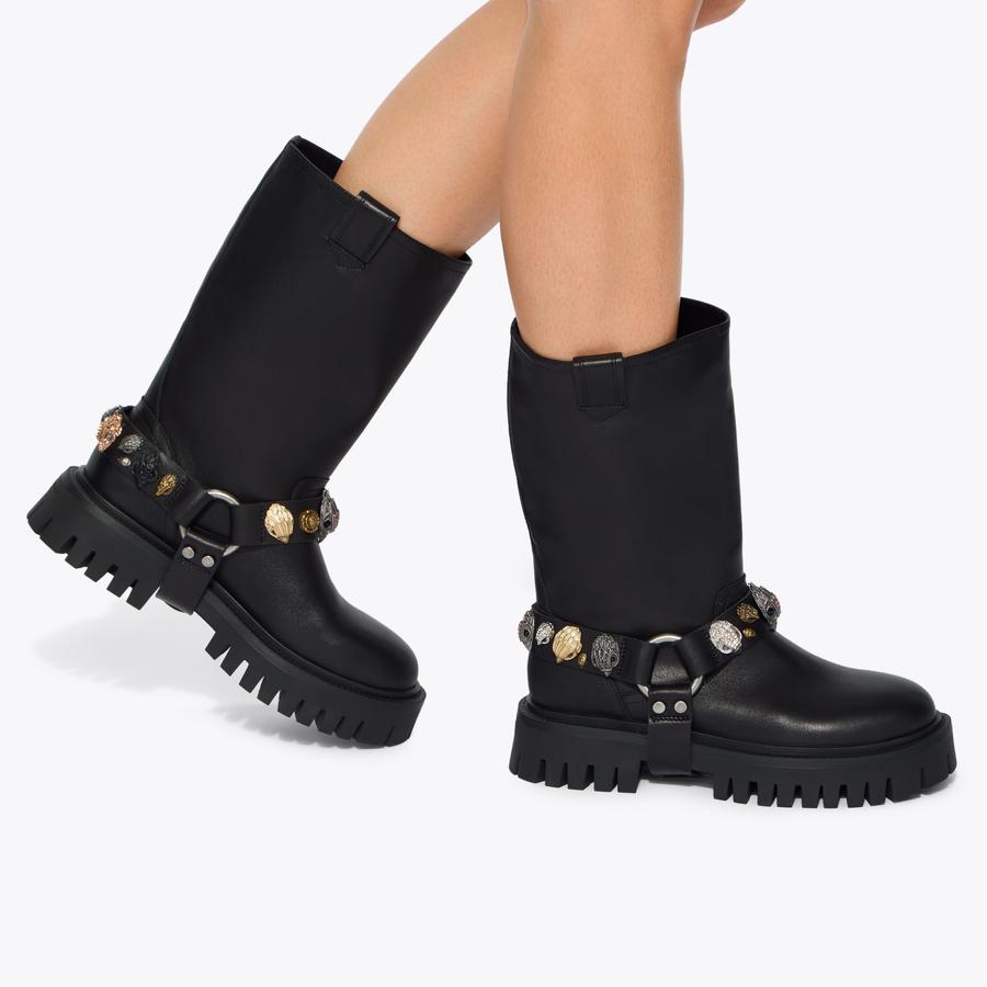 バイクウェア・装備 Cactus Leather Harness Ring Boots Black Cactus