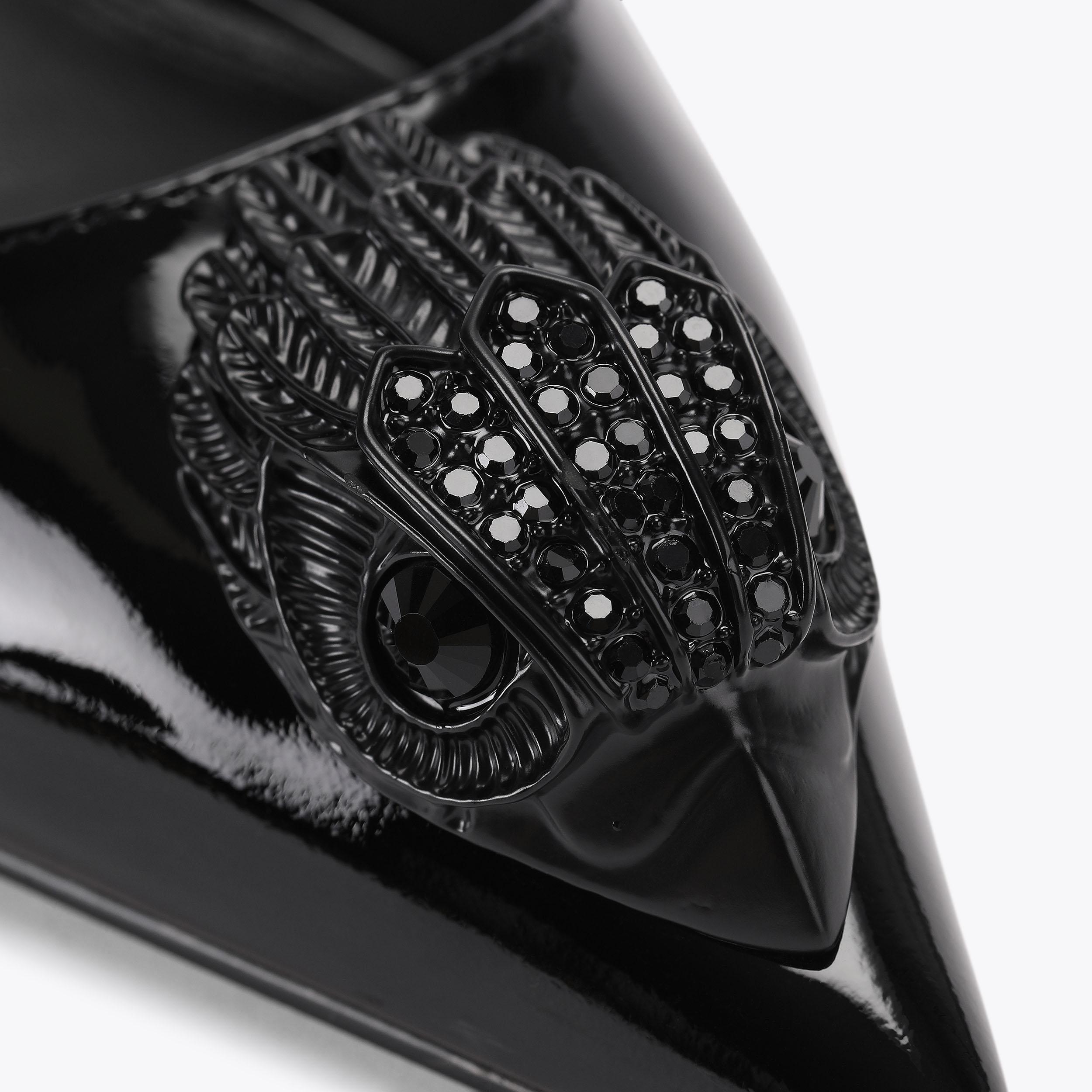 LARGE EAGLE SLING 40 Black Patent Slingback Heel by Kurt Geiger London