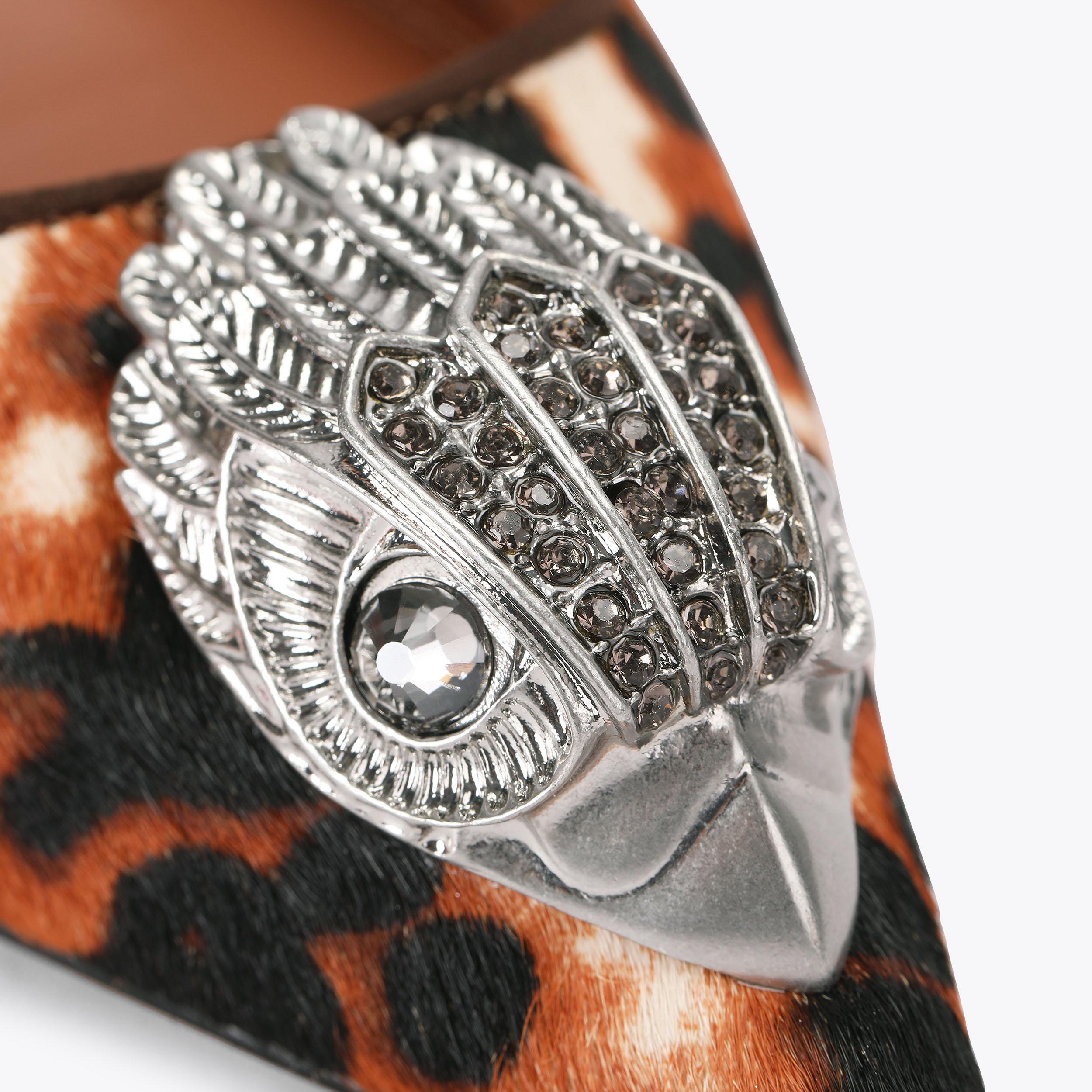 LARGE EAGLE SLING 40 Leopard Crystal Slingback Heel by Kurt Geiger