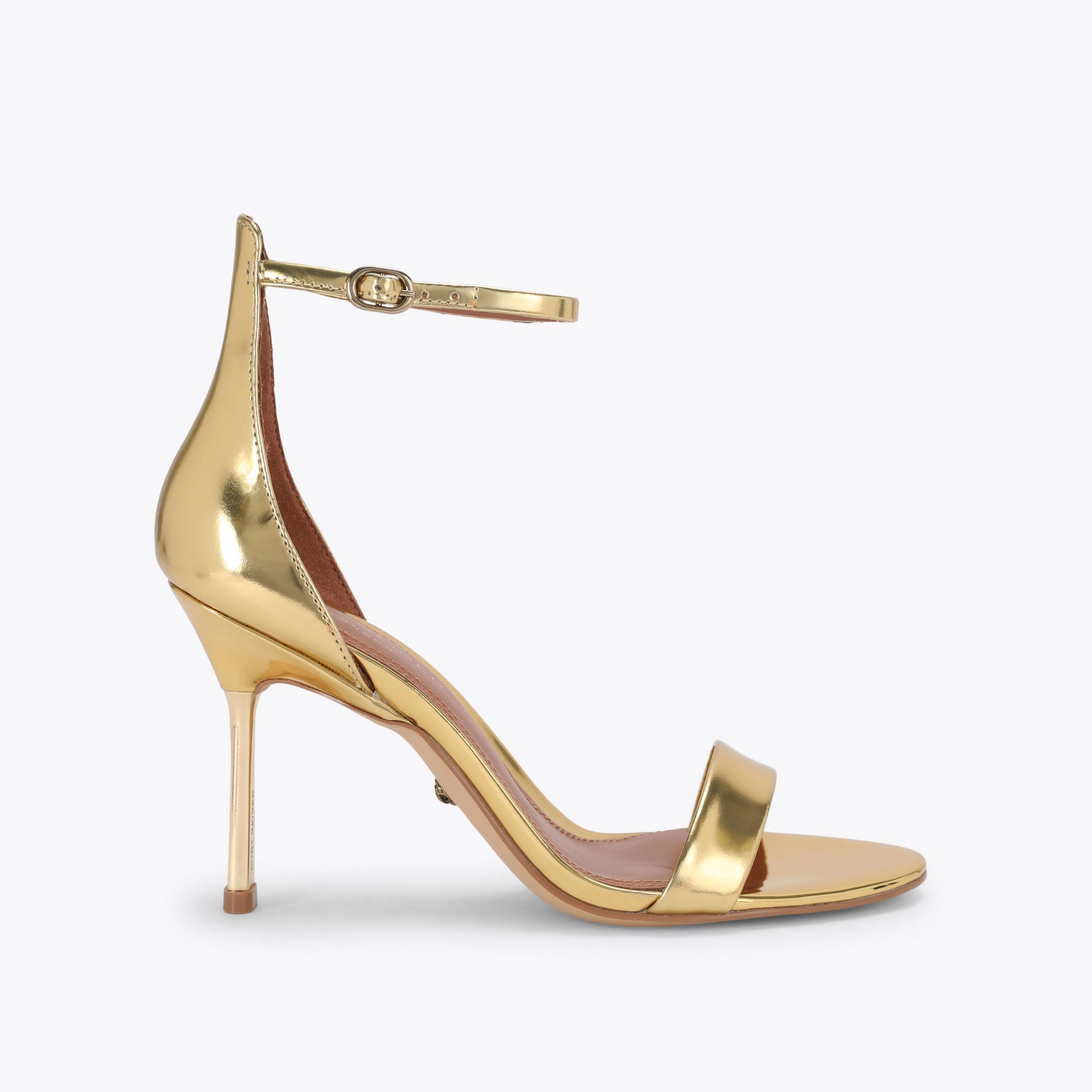 CANDY LOW SANDAL Gold Crystal Heel by Kurt Geiger London