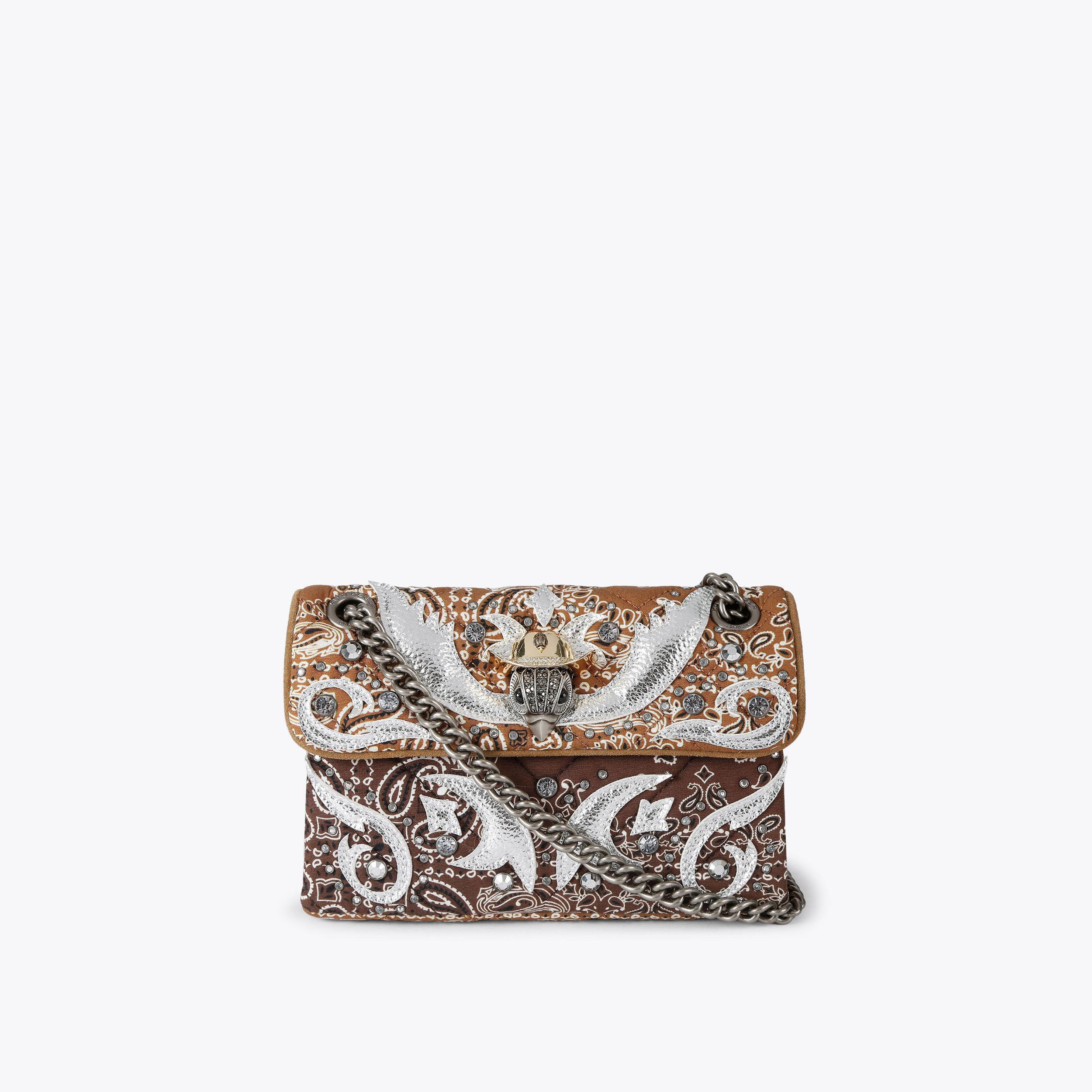 Mini Kensington Crossbody Bag - Fabric & Gold Jewel | Kurt Geiger