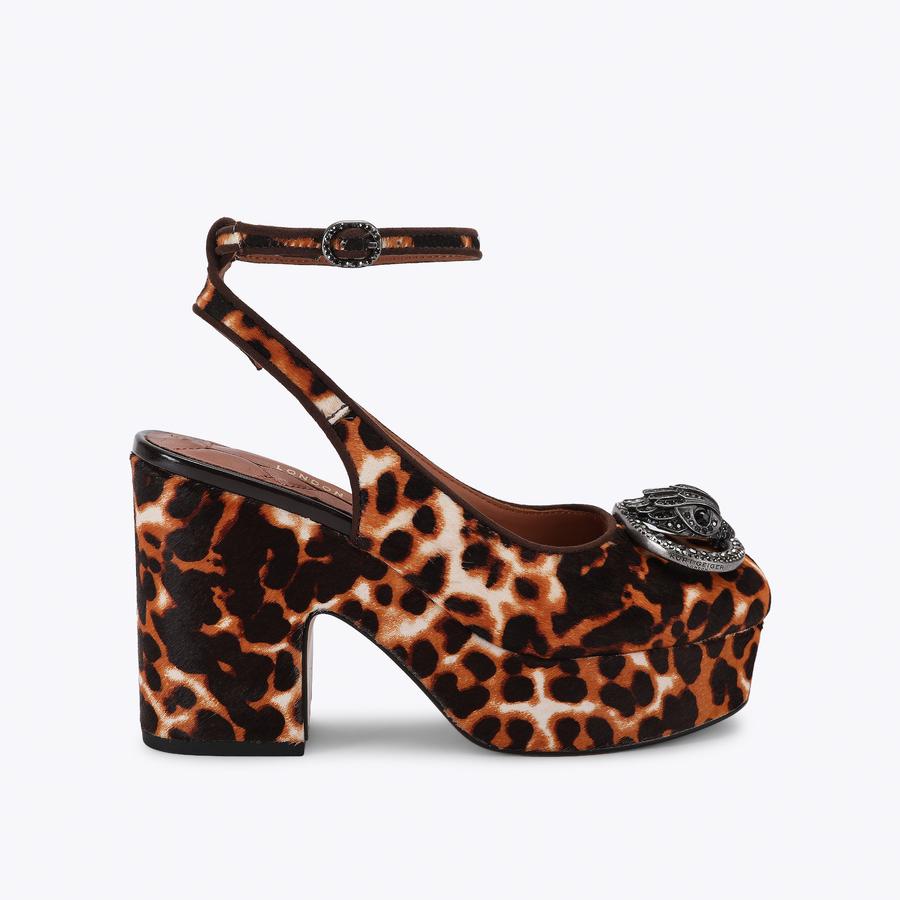 CHELSEA CLOSED PLATFORM Calfhair Block Platform Heel by Kurt