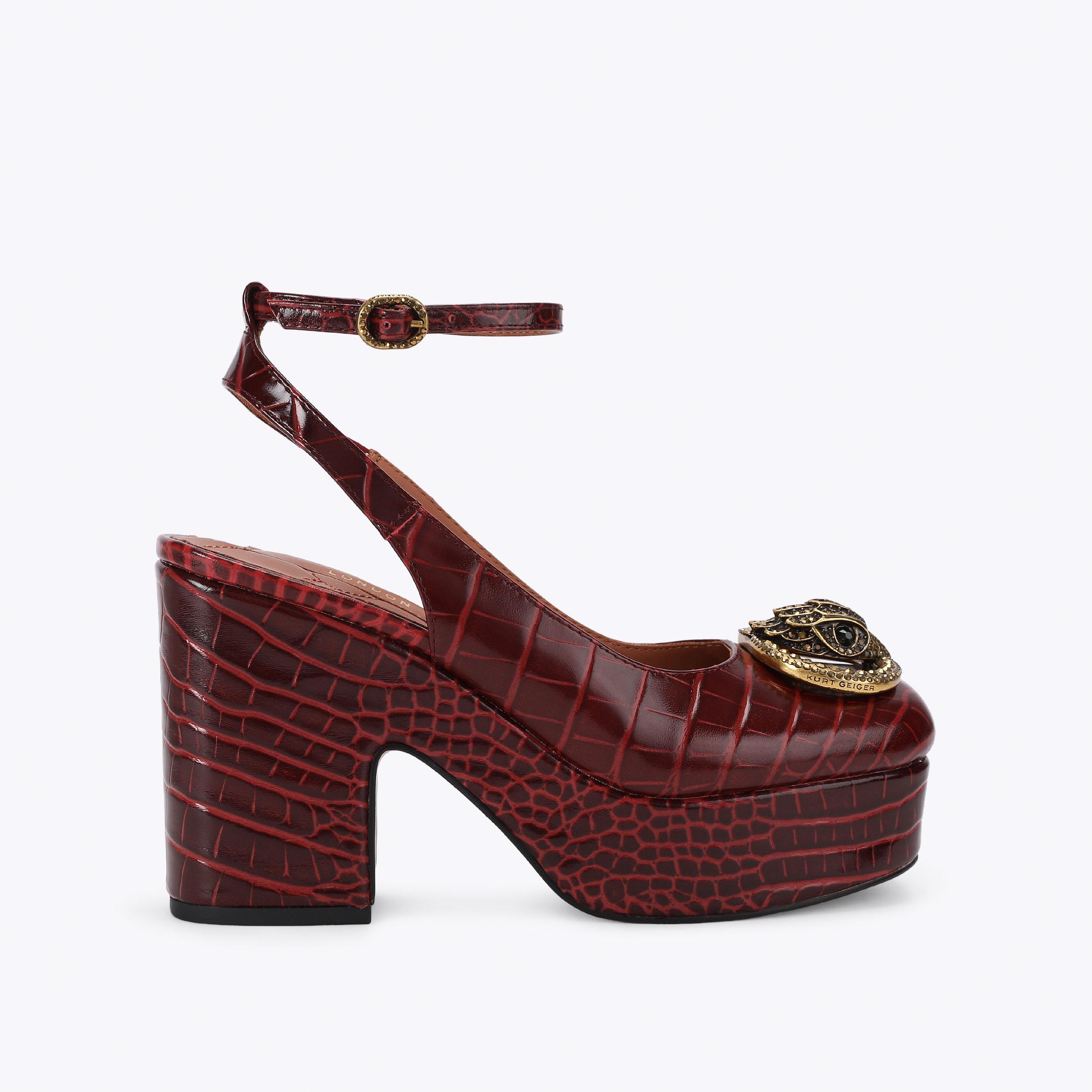 CHELSEA CLOSED PLATFORM Calfhair Block Platform Heel by Kurt