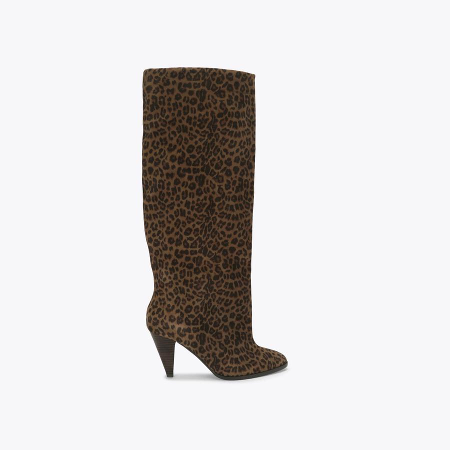EDWARD BOOT SLOUCHY Leopard Print Slouchy Boot by Kurt Geiger London