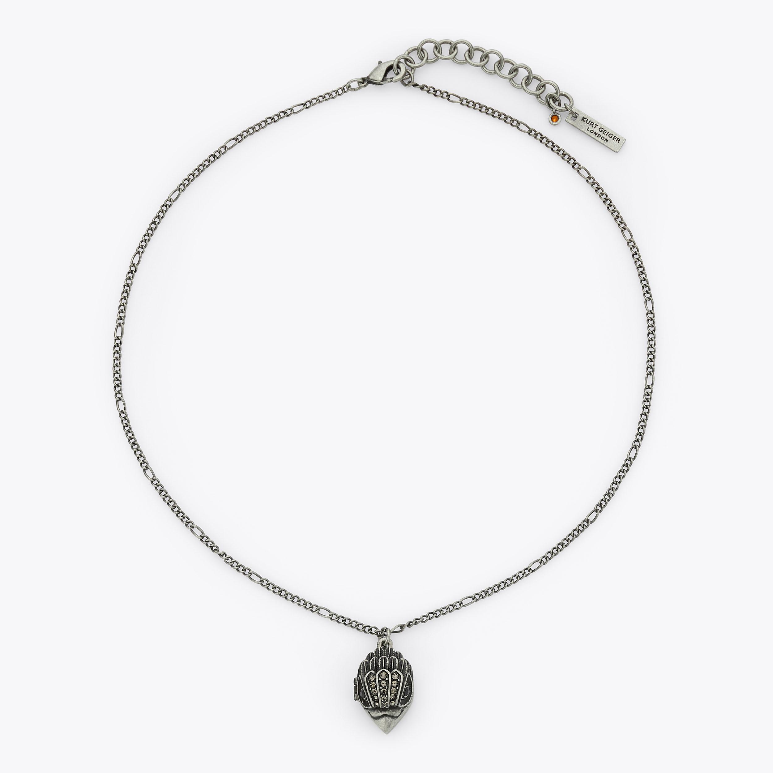SM EAGLE LOCKET Antiqued silver Necklace Locket by Kurt Geiger London