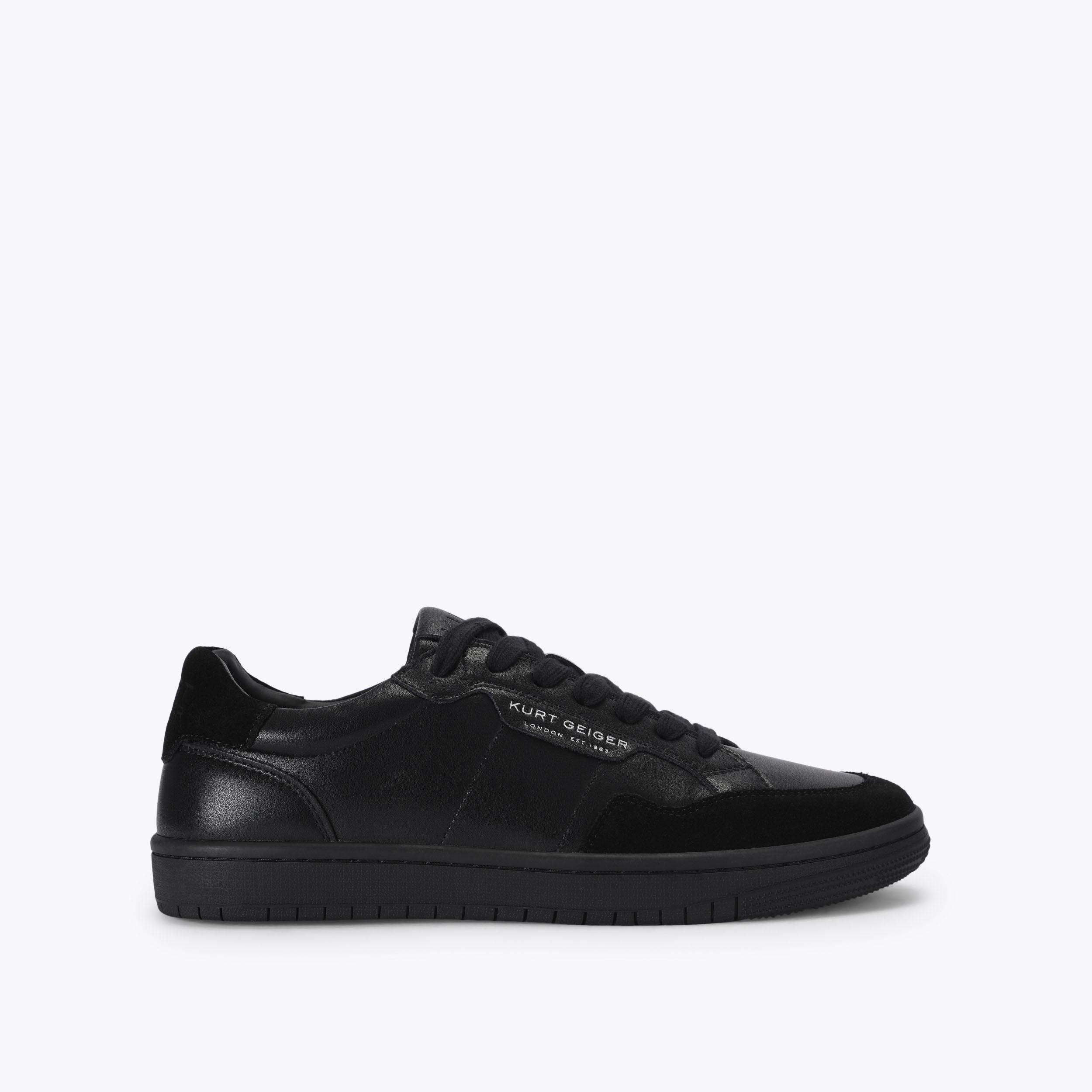 Laney Croc Black Leather Sneakers for Men | Kurt Geiger