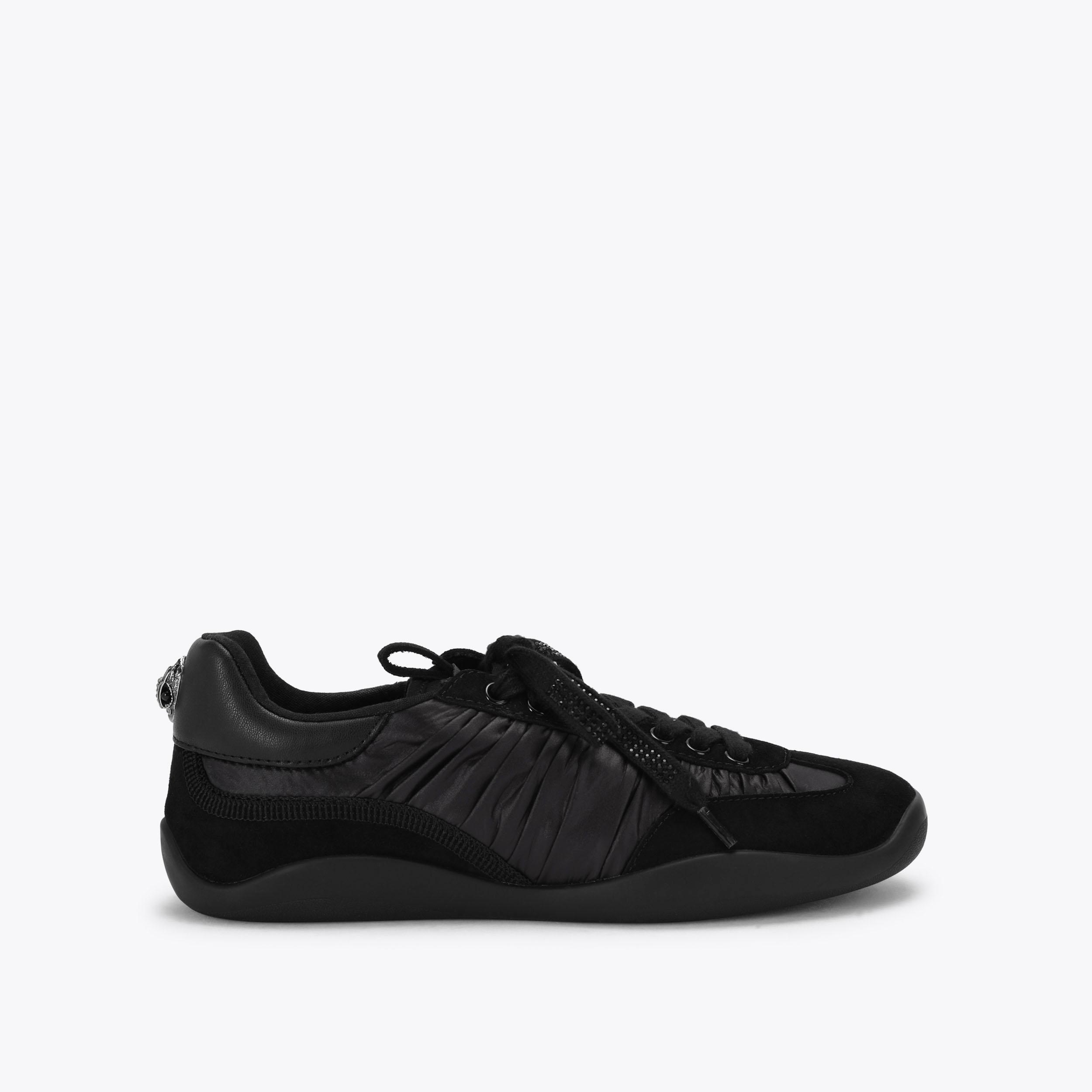 ROYAL SNEAKER Black Fabric Suede Royal by Kurt Geiger London